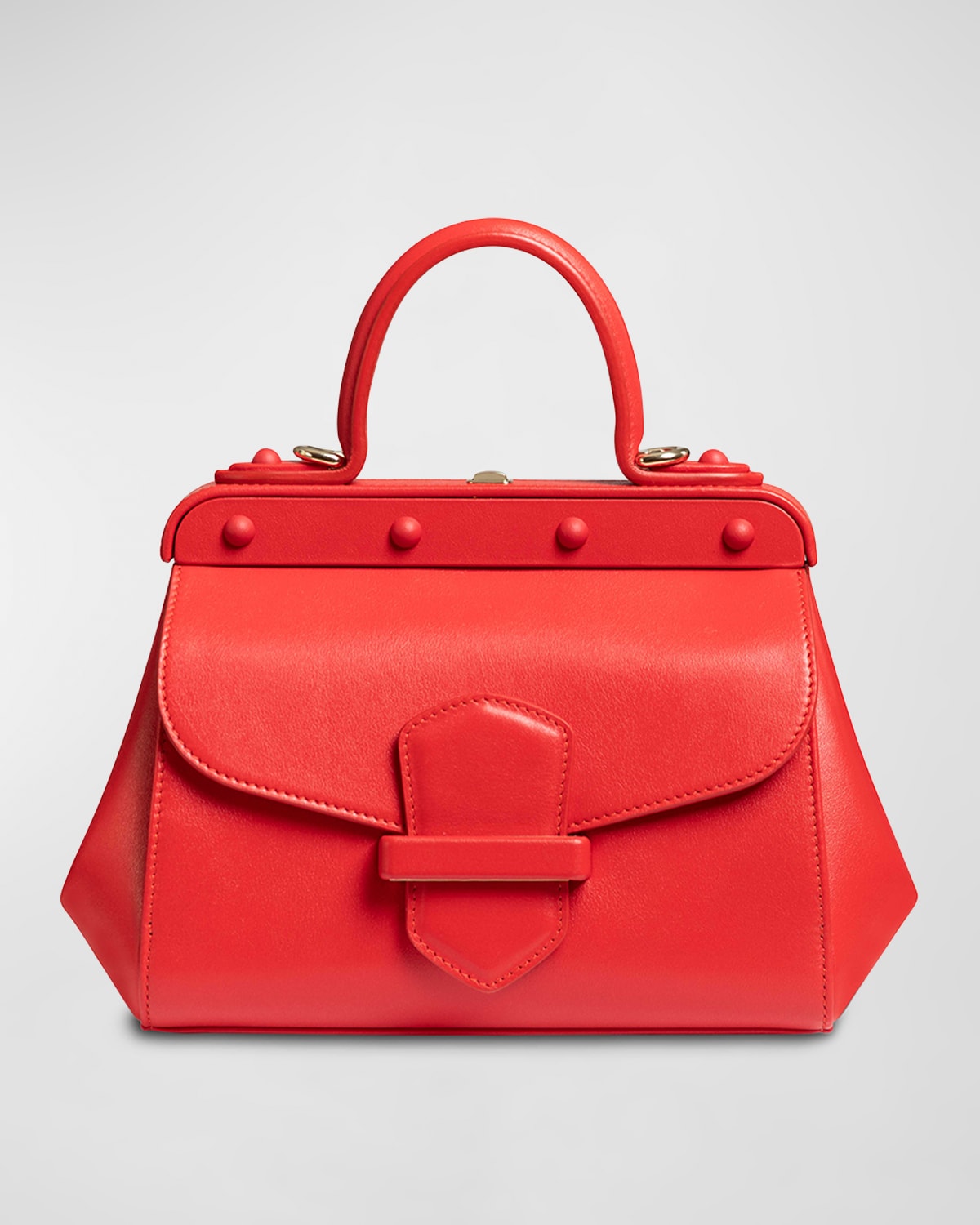 Franzi Margherita Small Leather Top-handle Bag In Passion Red