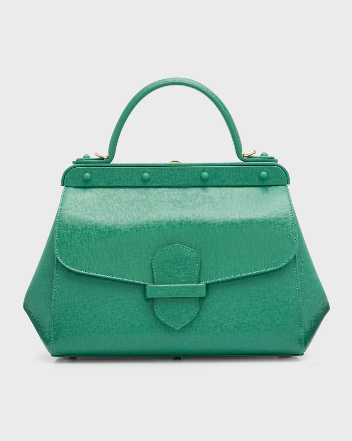 Franzi Margherita Medium Leather Top-handle Bag In  Green