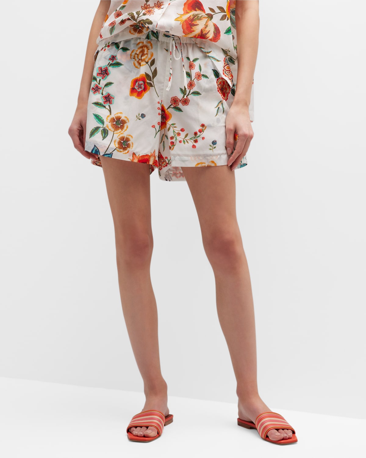 Johnny Was Ardella Floral Coverup Shorts