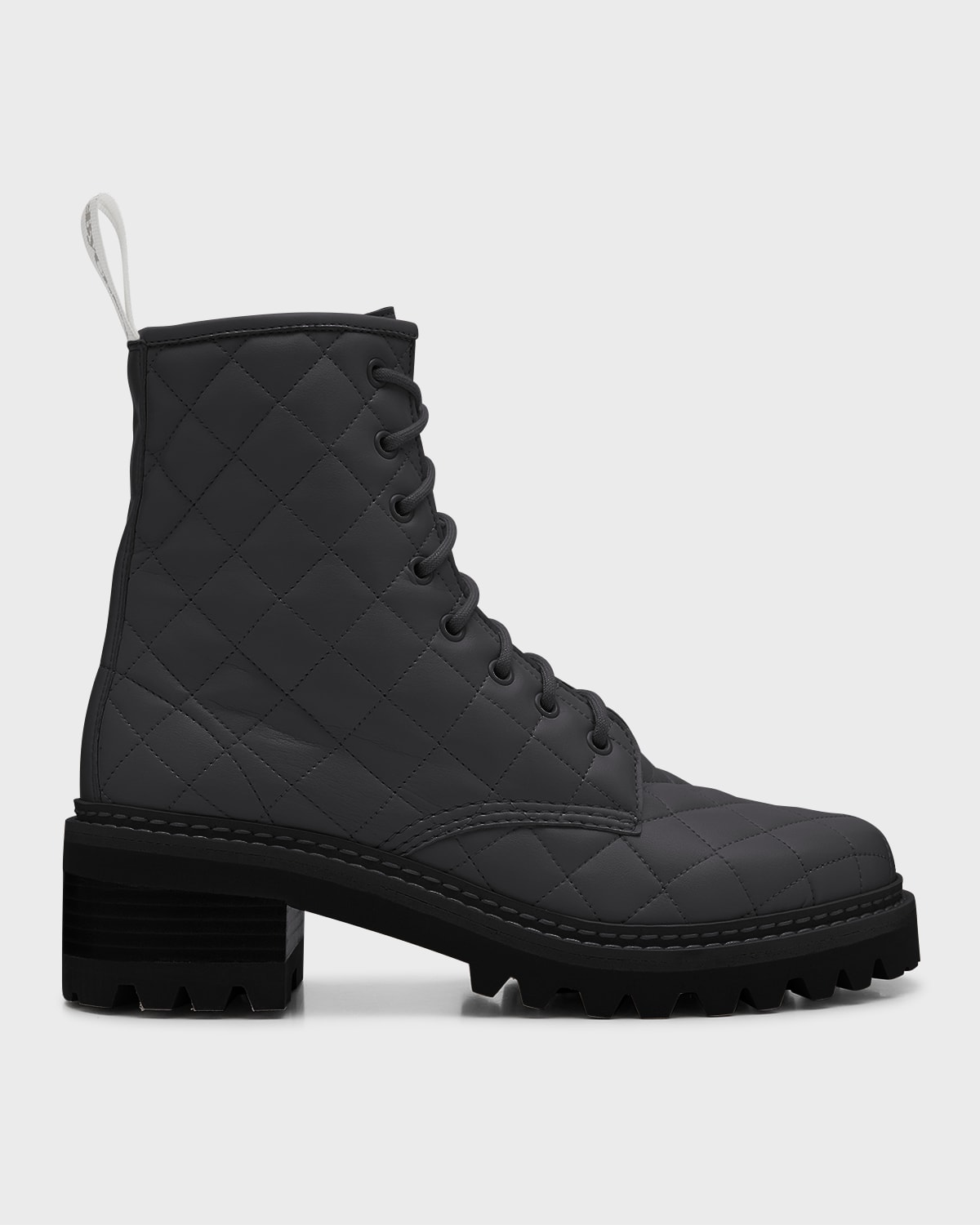 Jodie Quilted Lace-Up Combat Boots