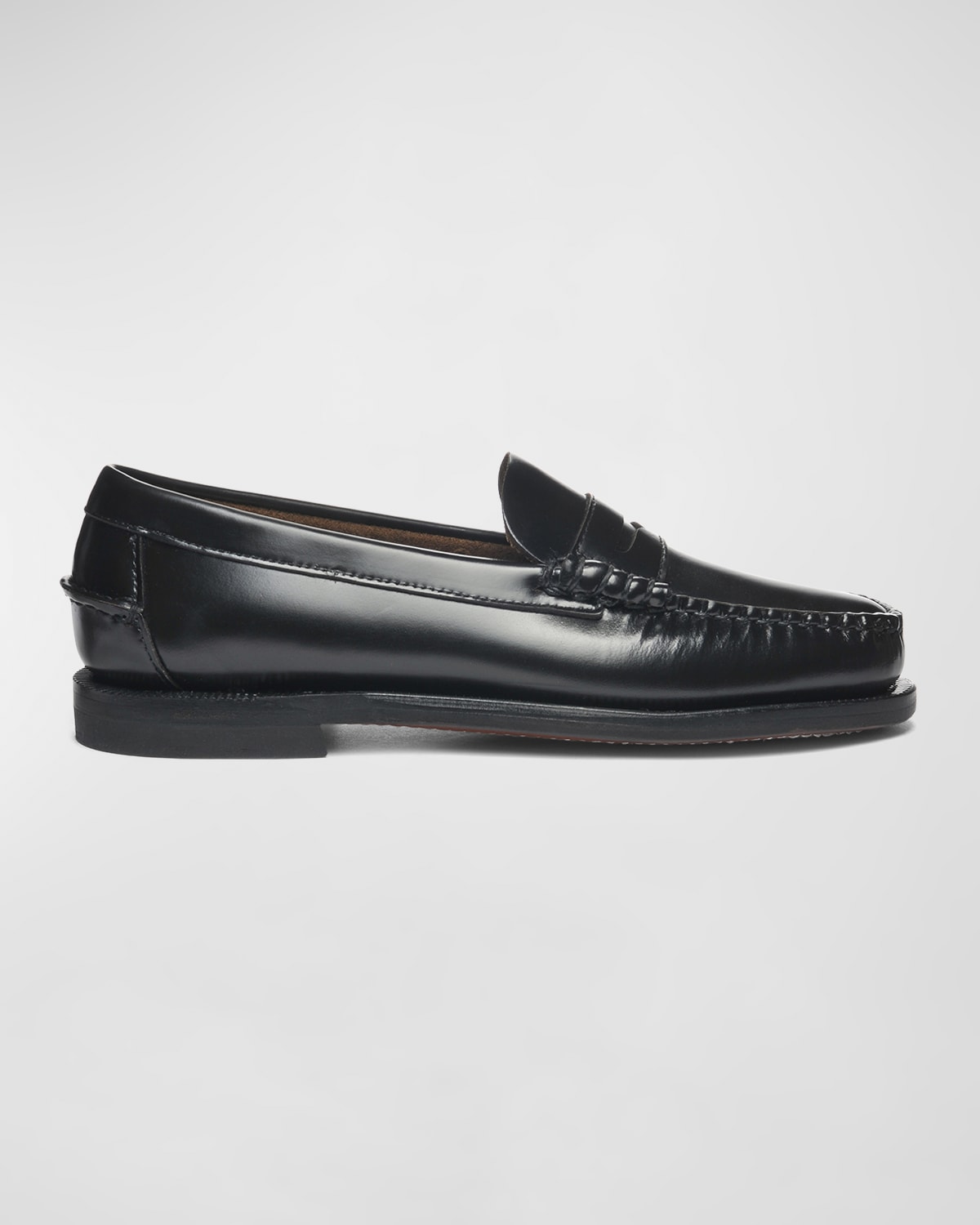 Shop Sebago Classic Dan Leather Penny Loafers In Black