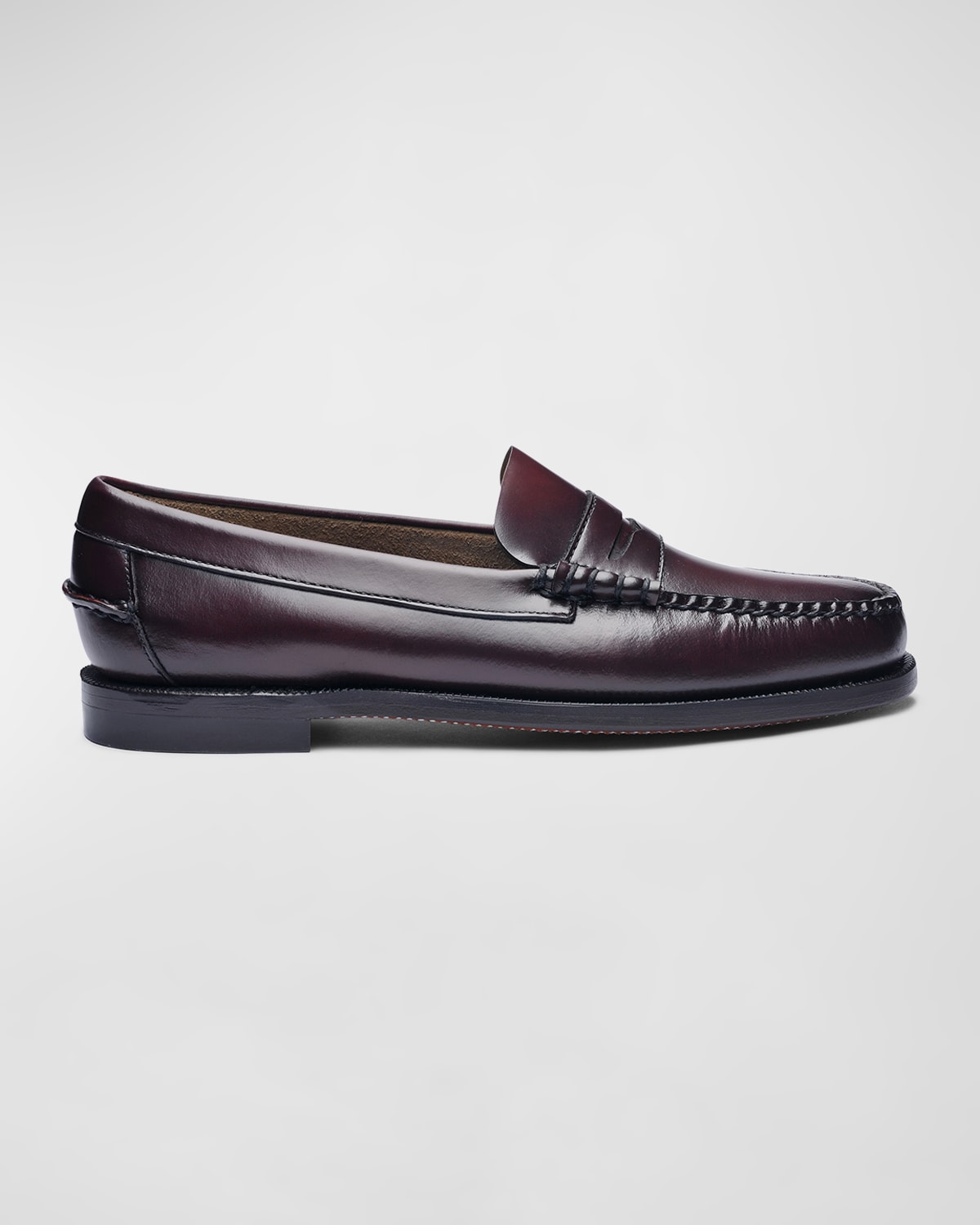 Shop Sebago Classic Dan Leather Penny Loafers In Brown-burgundy