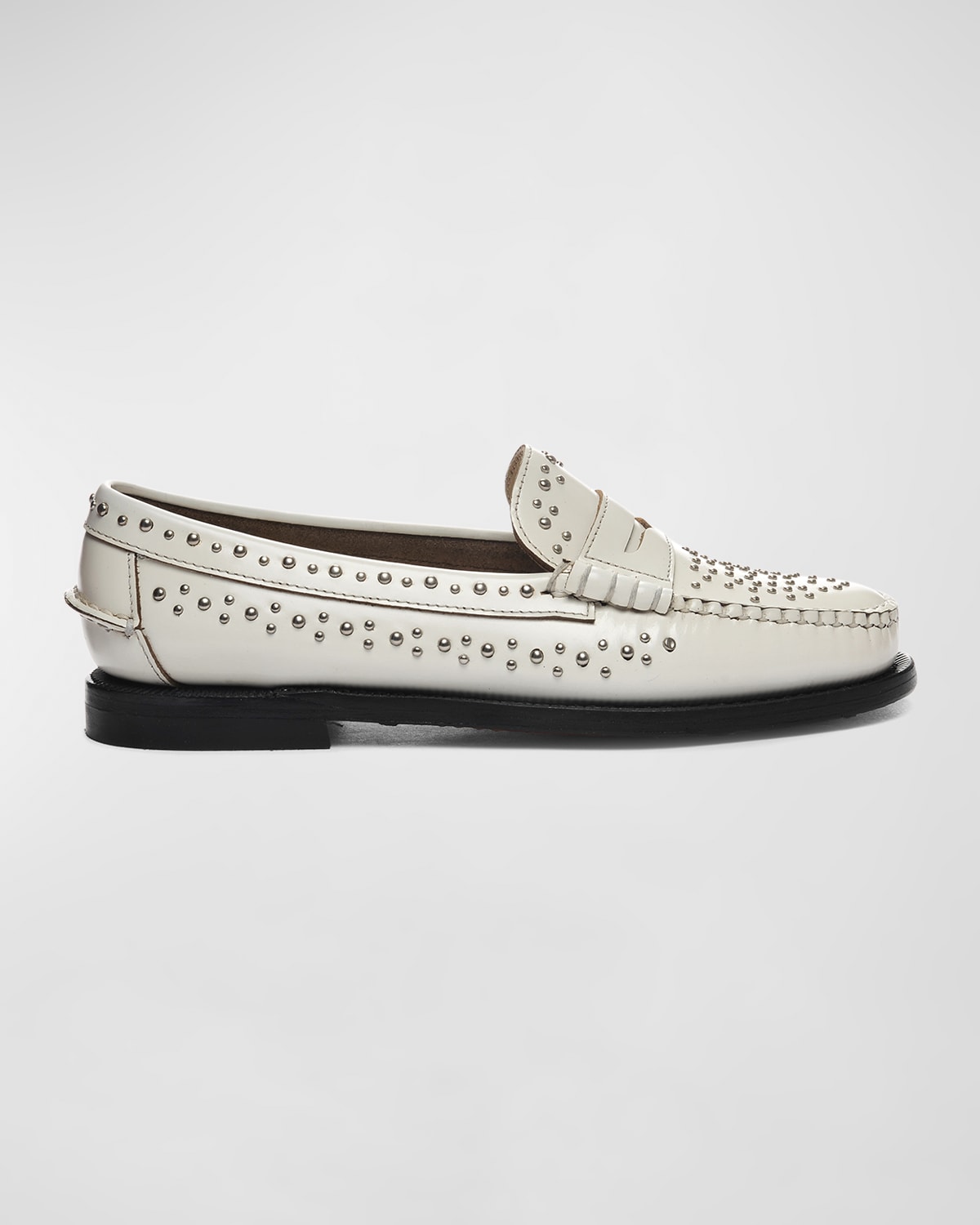 Sebago Classic Dan Loafer White With Studs In White