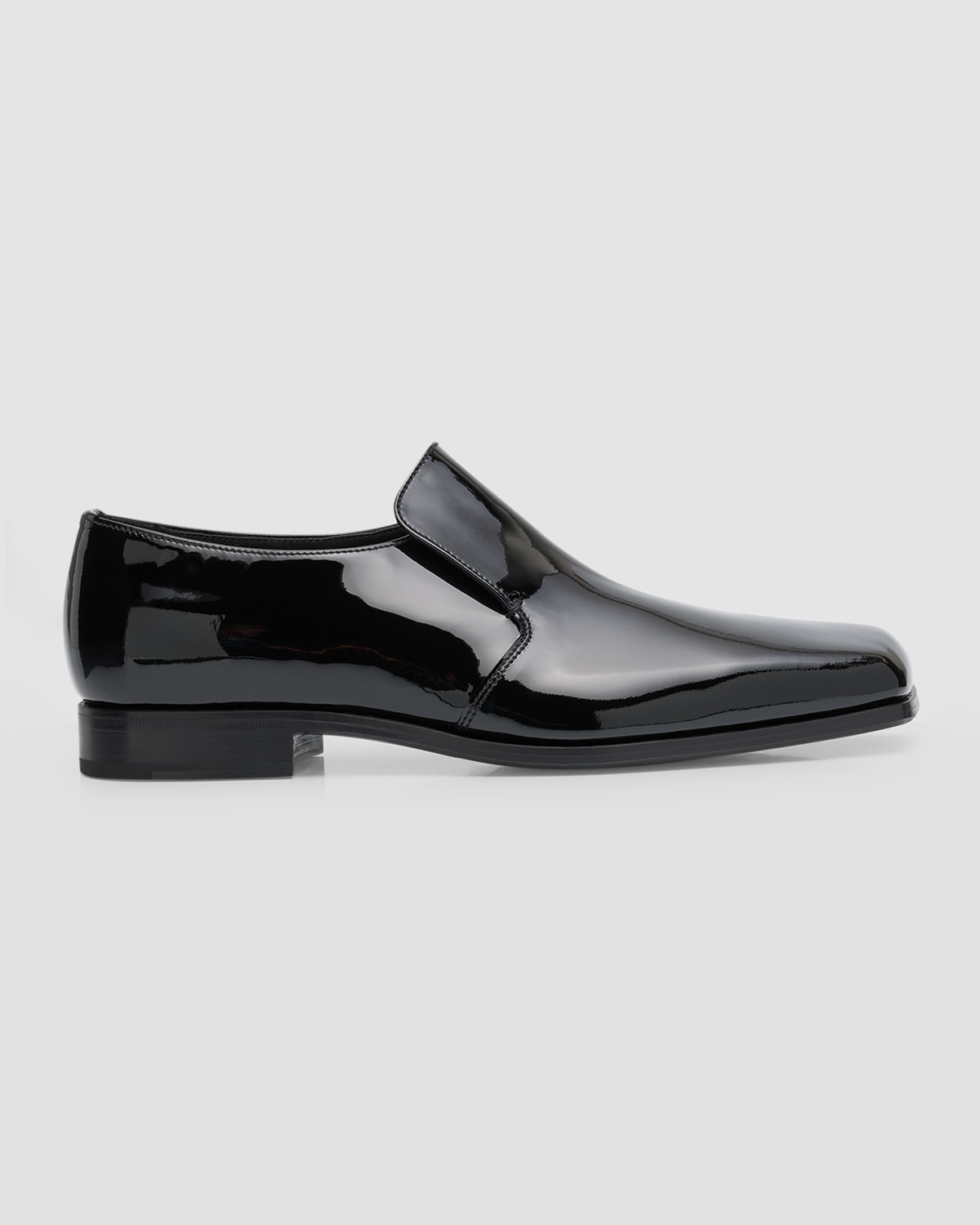 Shop Prada Men's Jokoto Patent Loafers In Nero