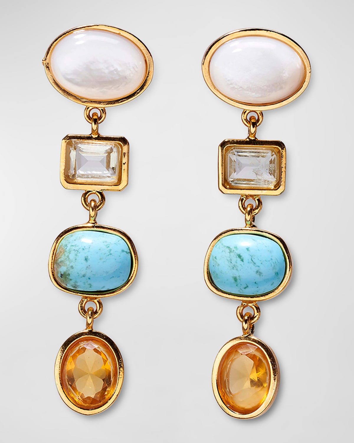 Lizzie Fortunato Aurora Earrings with Mother of Pearl