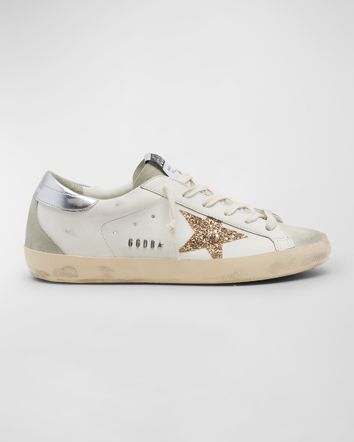 Golden Goose Super-star Leather Glitter Low-top Sneakers In Multi