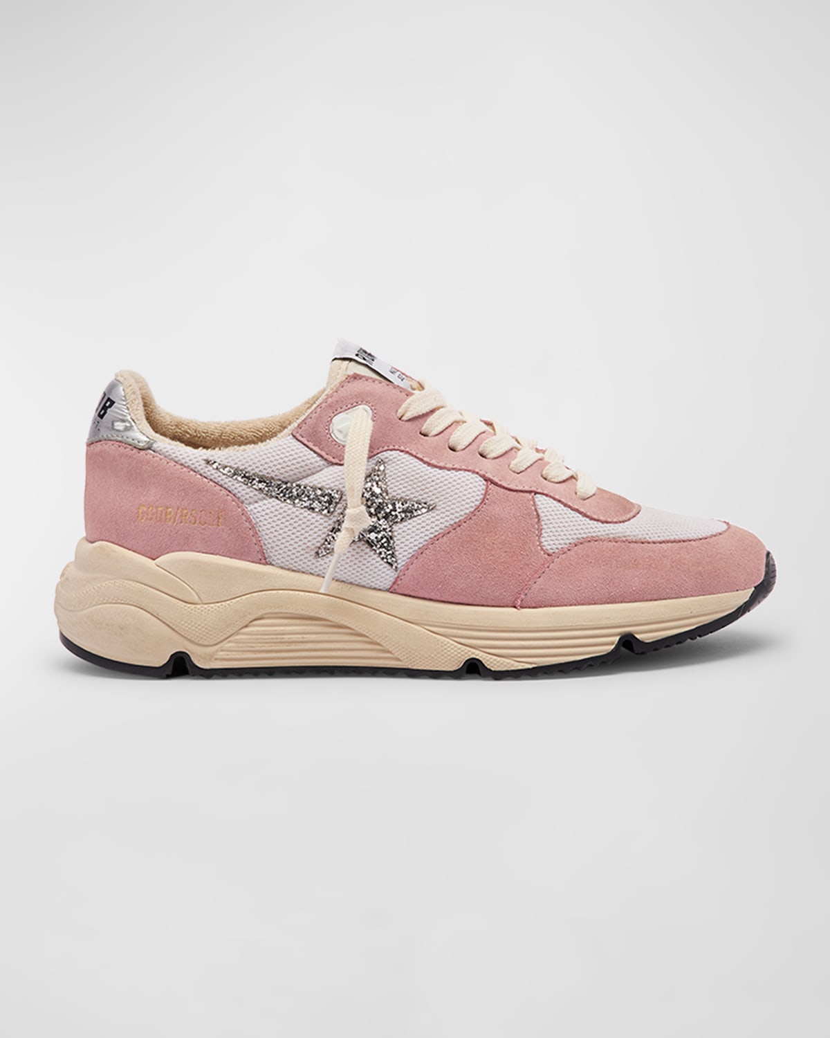 GOLDEN GOOSE RUNNING SOLE MIXED MEDIA SNEAKERS