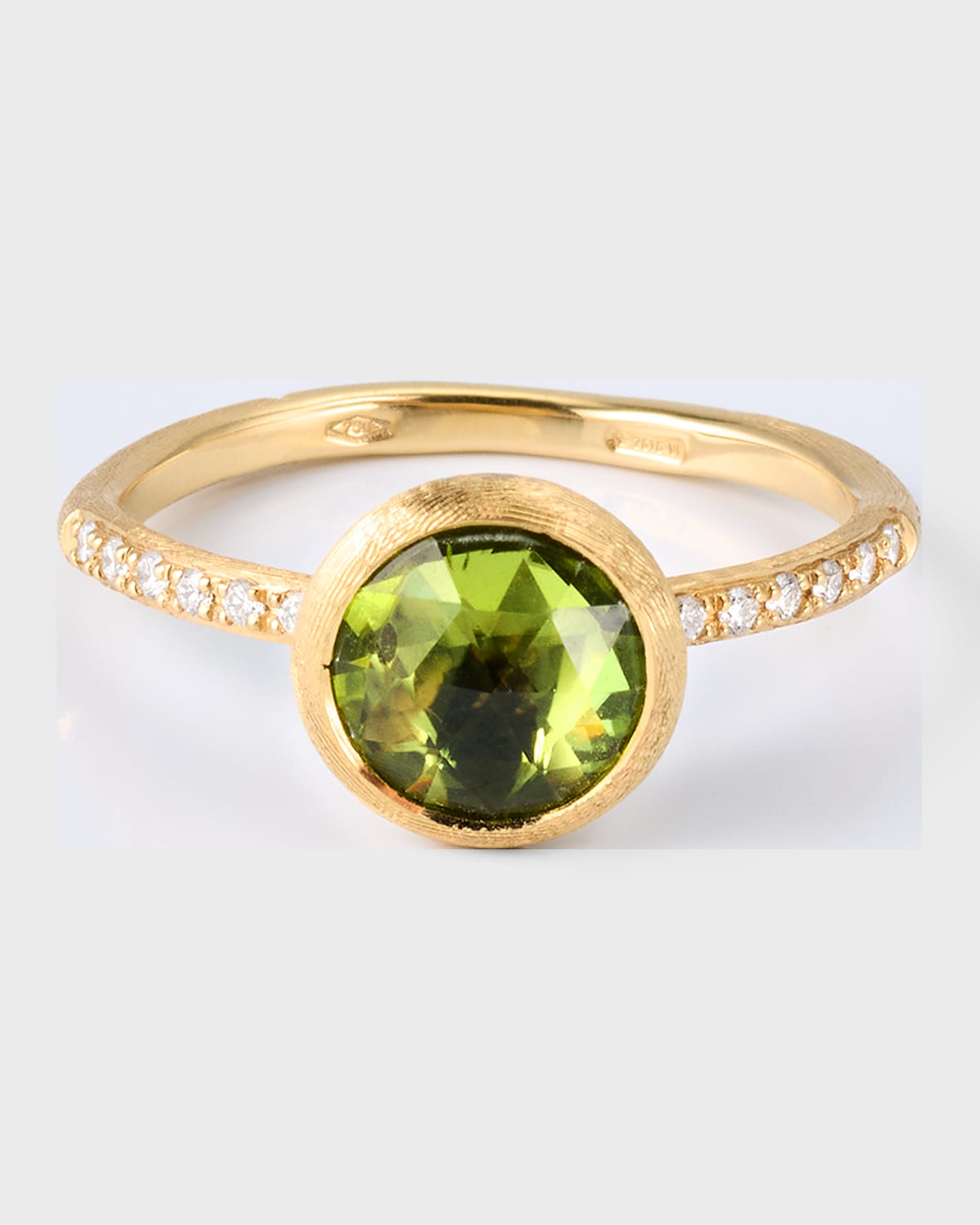 Marco Bicego Jaipur Color Stackable Ring with Peridot and Diamonds, Size 7