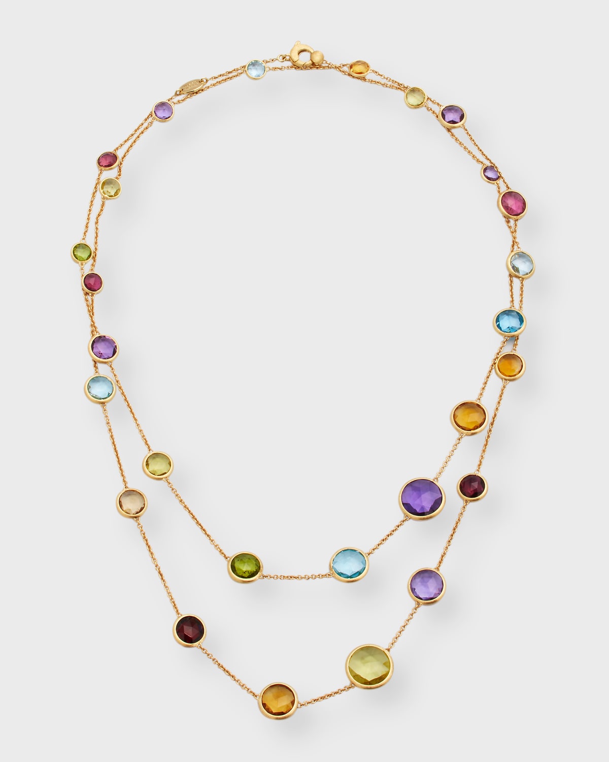 Marco Bicego Jaipur Color Long Necklace with Mixed Stones, 36"L