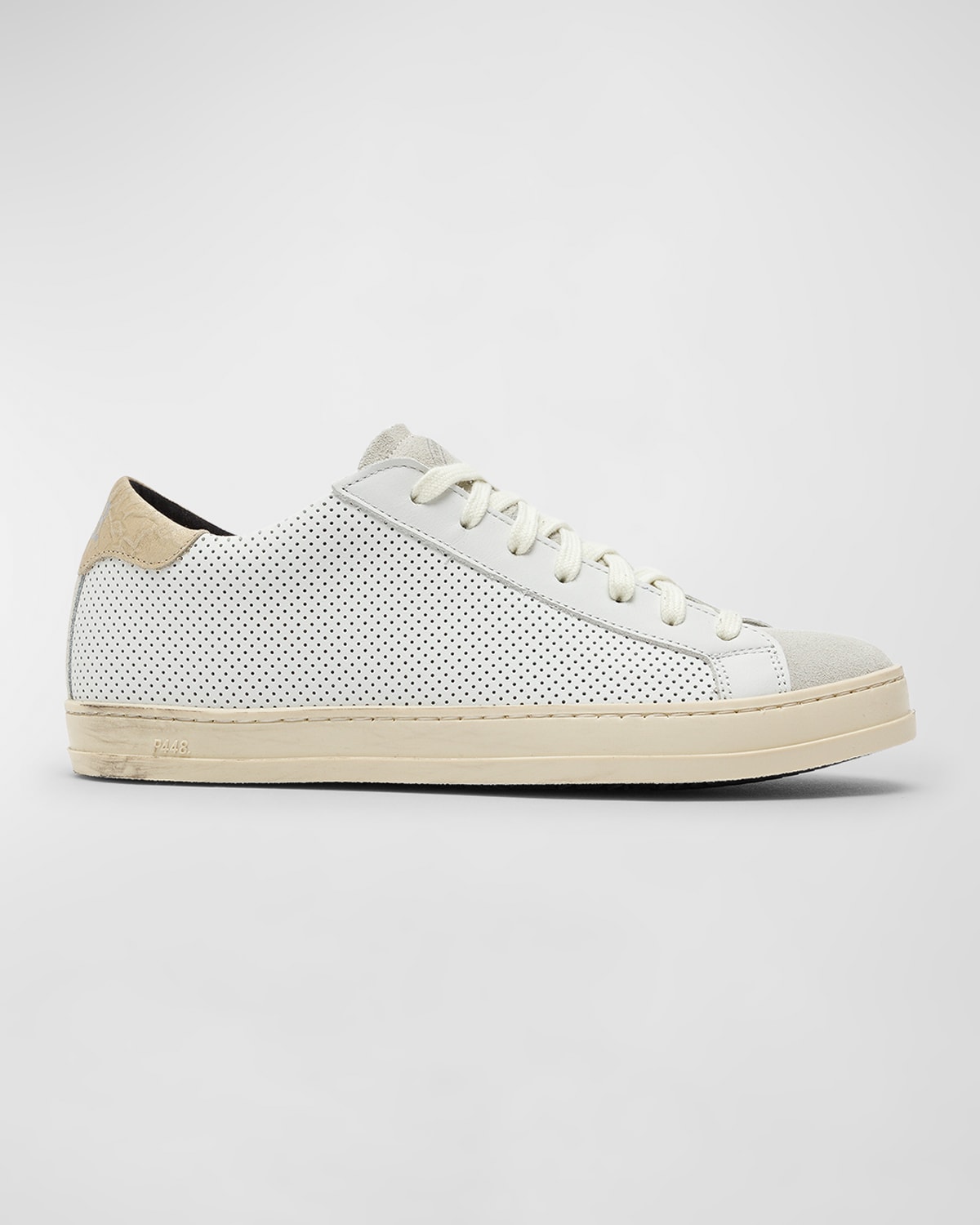 P448 JOHN PERFORATED LEATHER LOW-TOP SNEAKERS