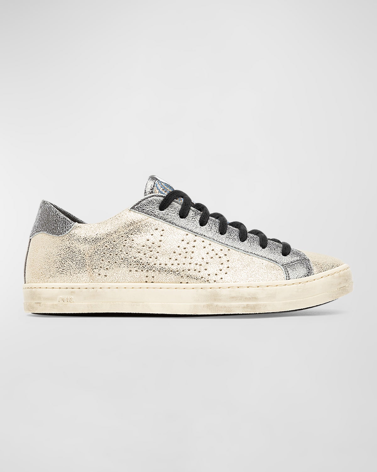 P448 JOHN PERFORATED LEATHER LOW-TOP SNEAKERS