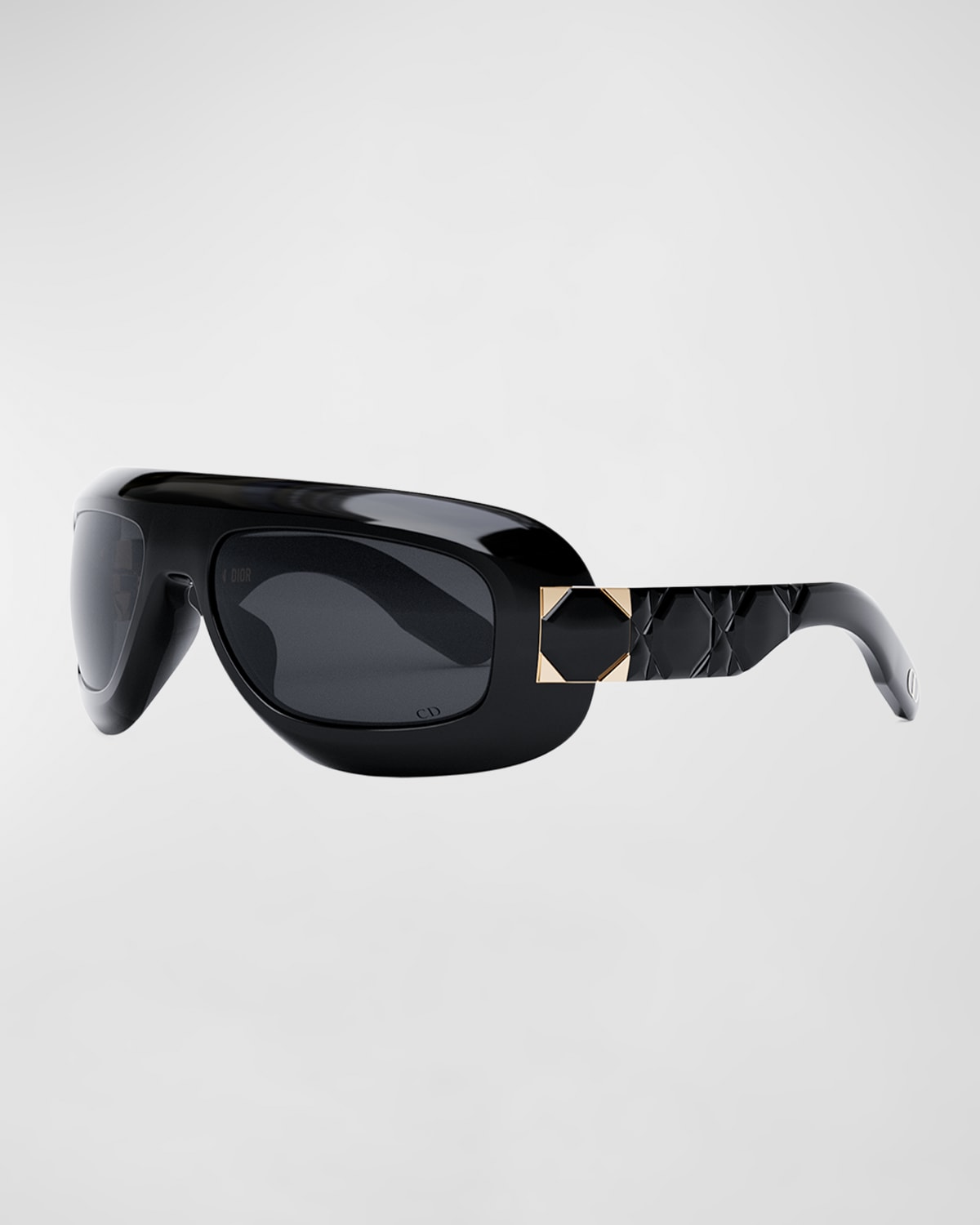 Dior Lady 95.22 Sunglasses In Shiny Black Smoke