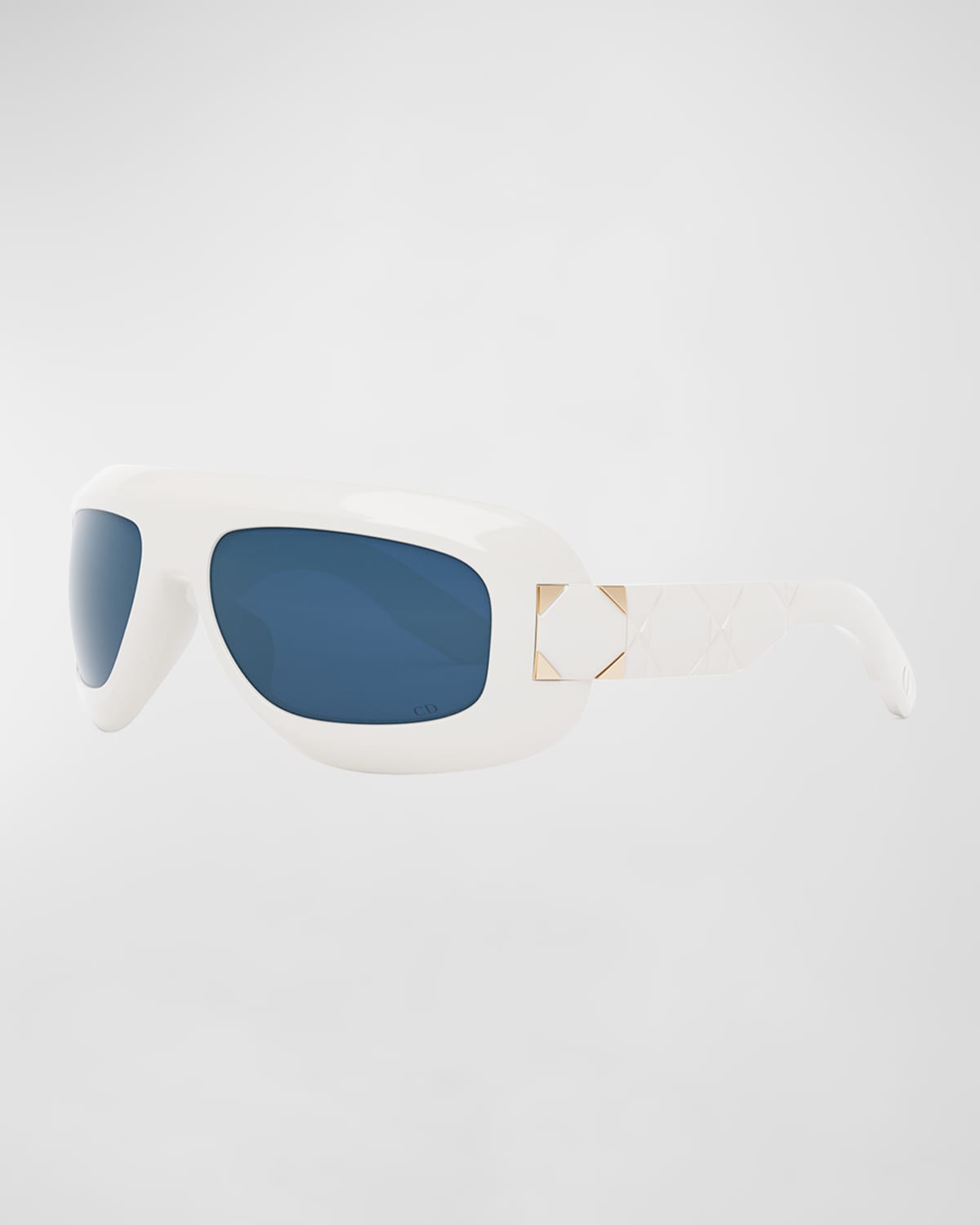 Shop Dior Lady 95.22 M1i Sunglasses In Ivory Blue
