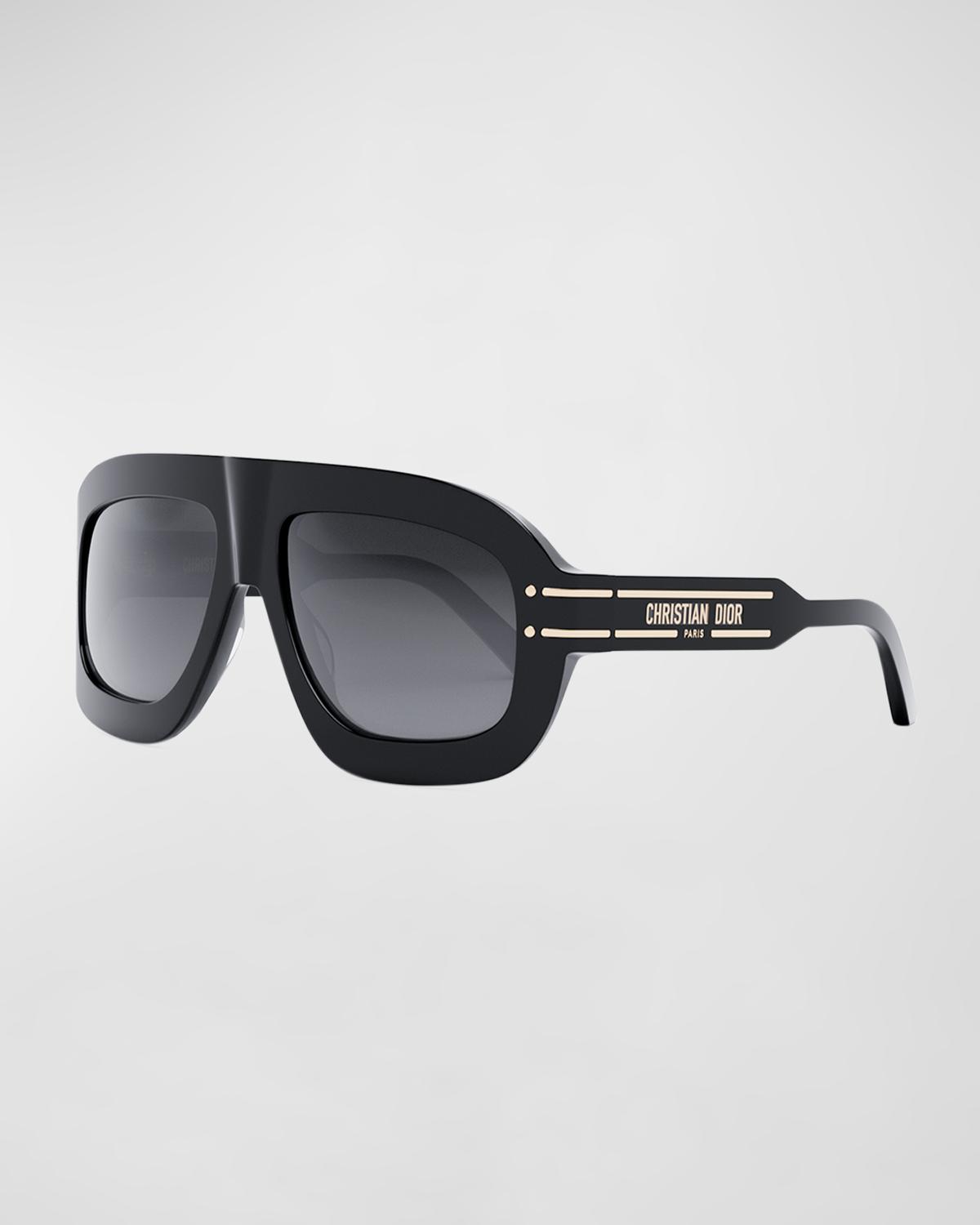 Dior DiorSignature M1U 58MM Mask‎ Sunglasses Black VeryDior M1U Black Mask Sunglasses | DIOR main image 2