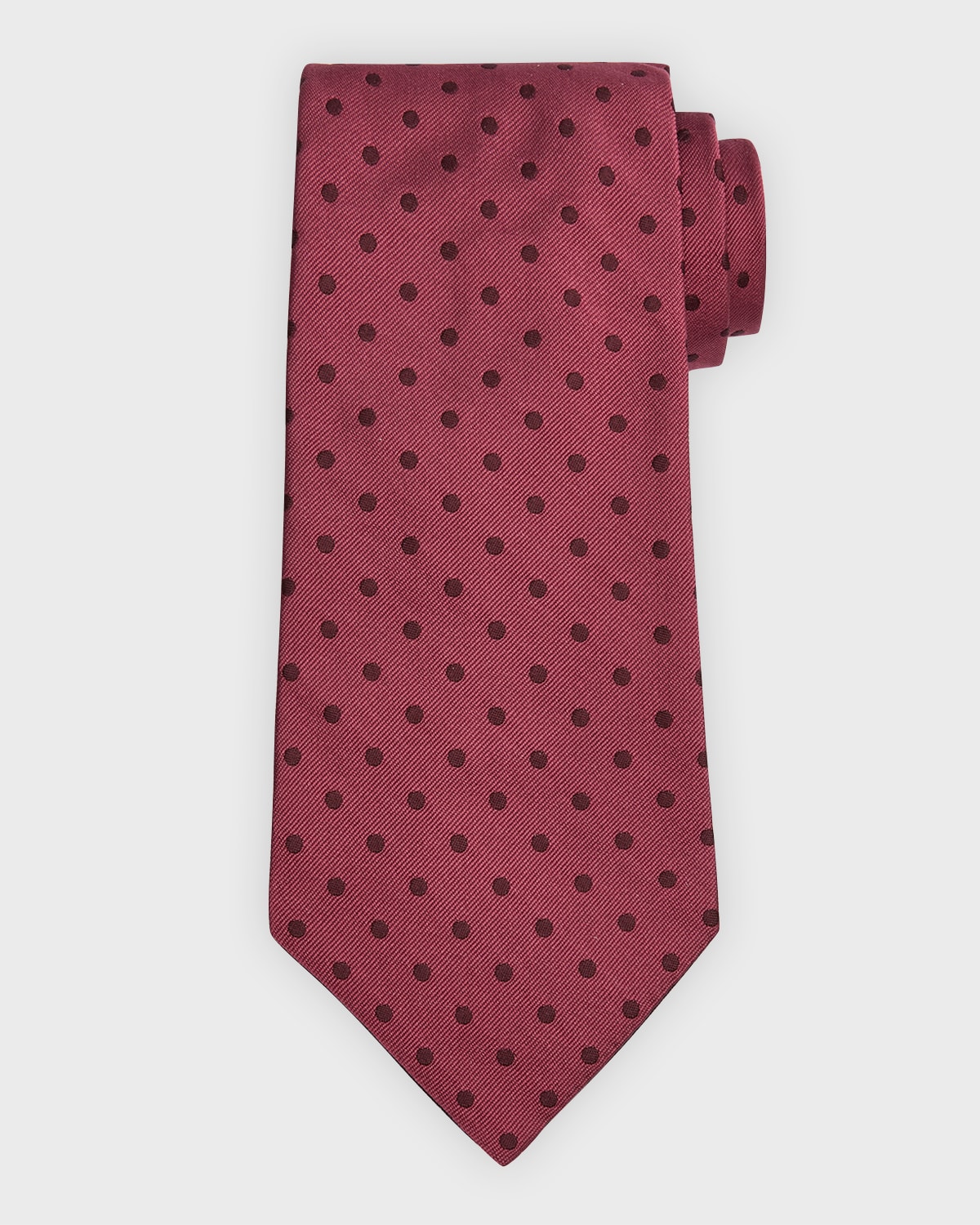 Men's Tonal Polka Dot Jacquard Silk Tie