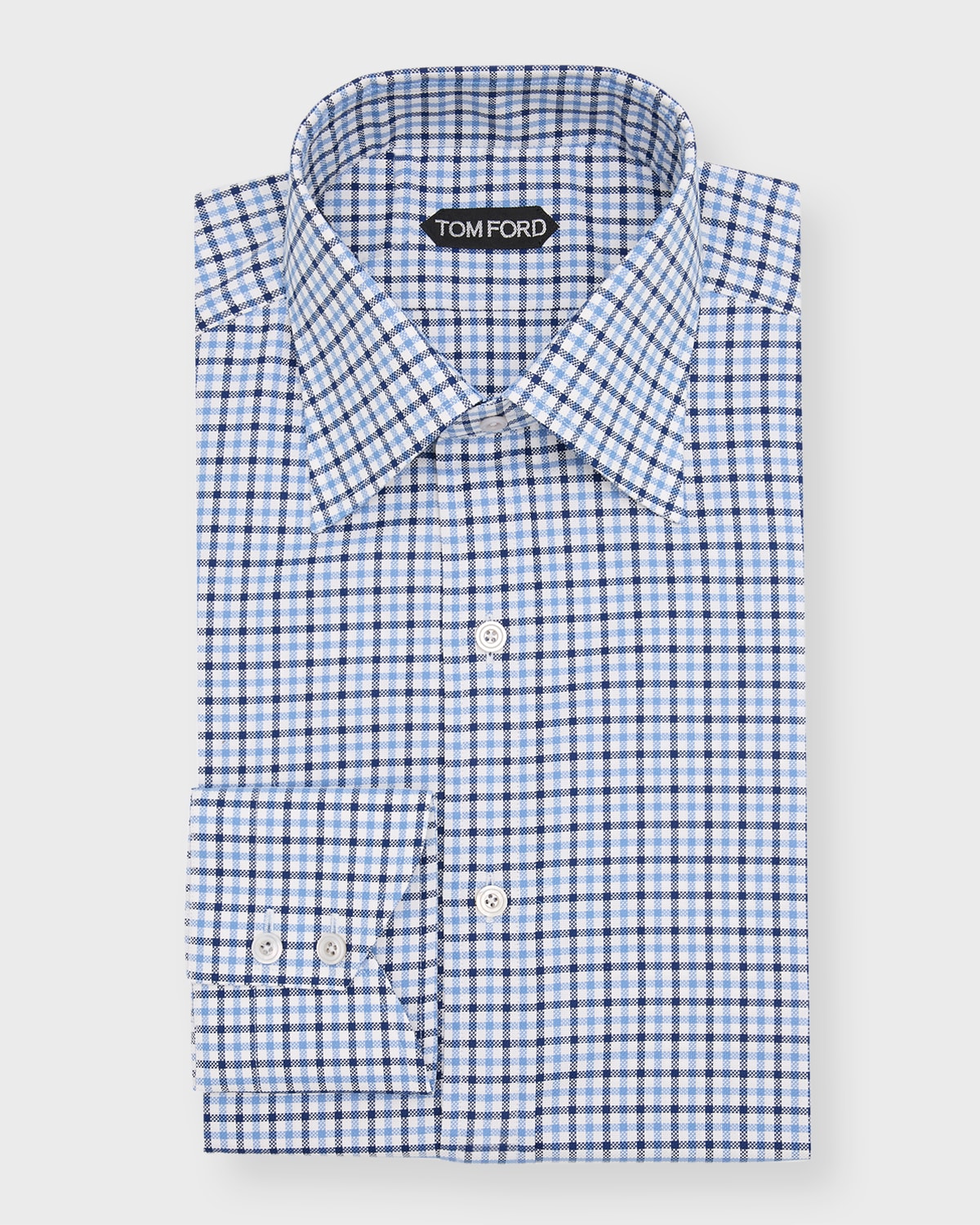 Tom Ford Men's Slim Fit Check Casual Button-down Shirt In Combo Blue