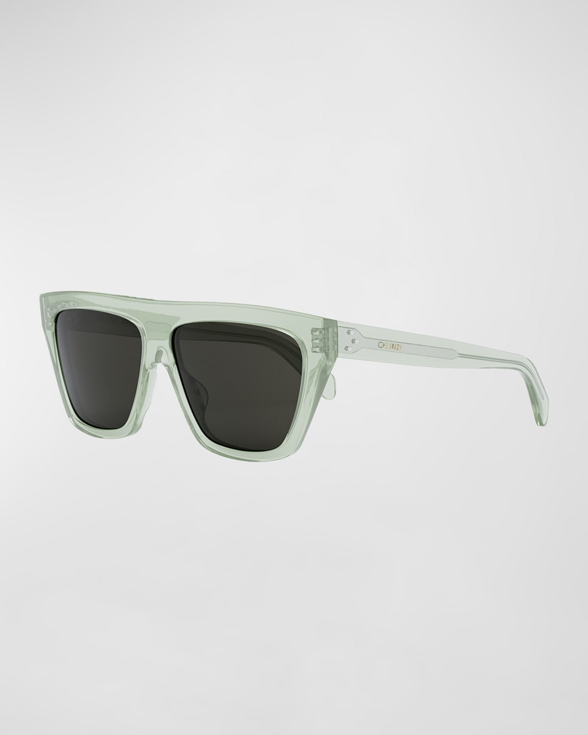 Logo Flat-Top Square Acetate Sunglasses