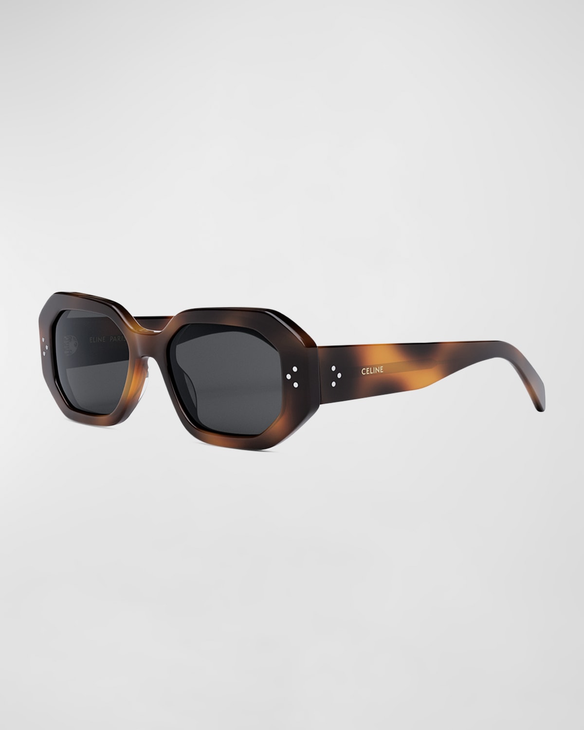 Celine Men's Bold 3-Dots Square Sunglasses