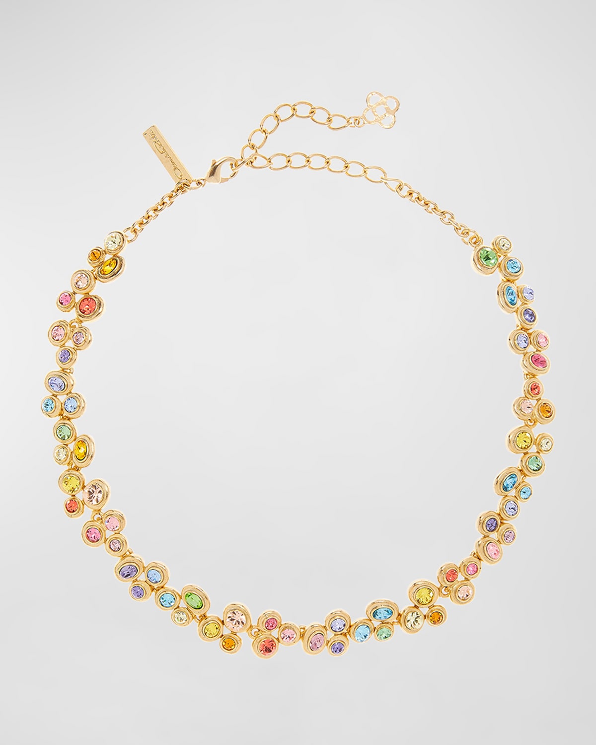Oscar De La Renta Gumdrop Necklace With Mixed Stones In Rainbow