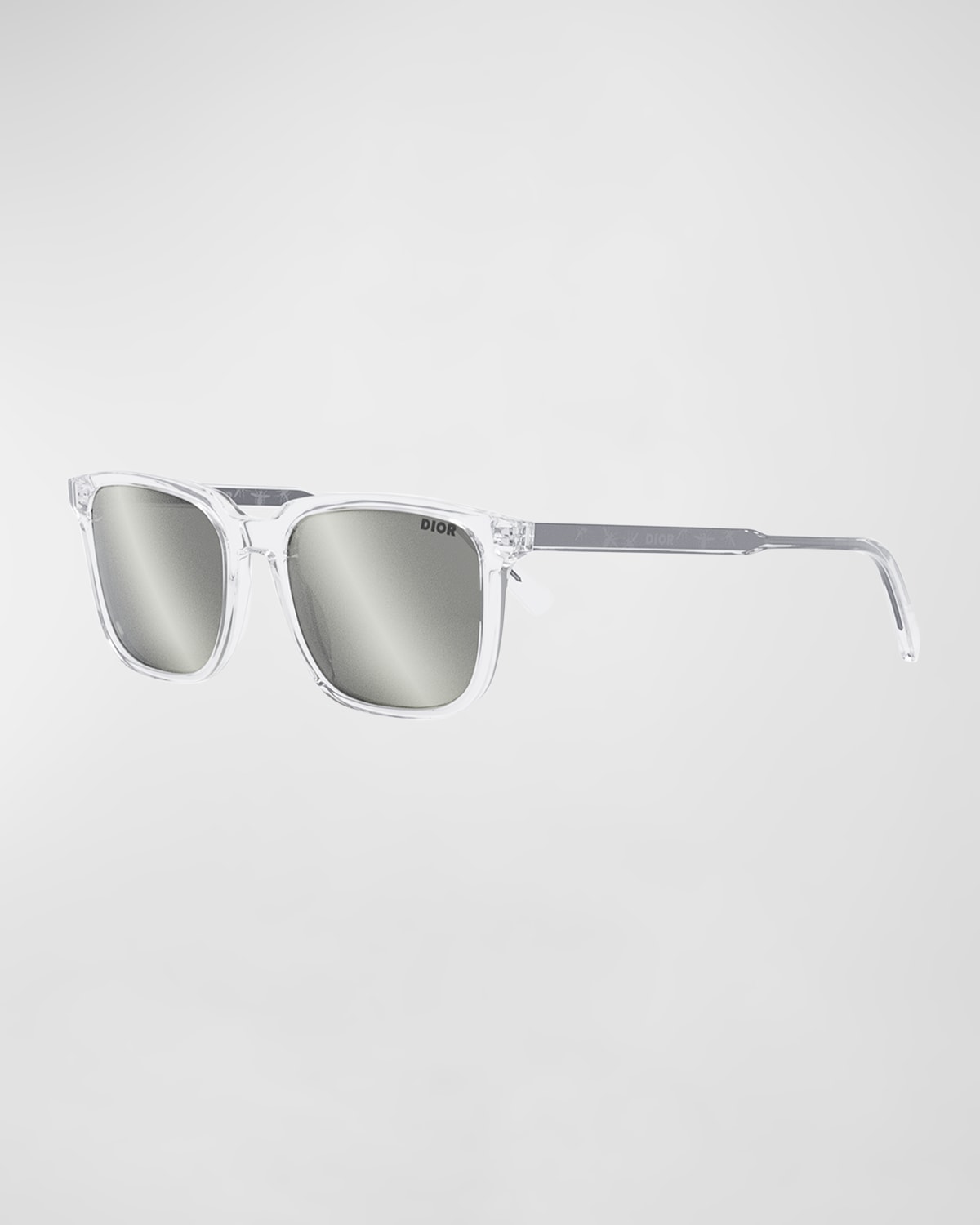 Dior S1i Geometric Sunglasses, 54 Mm In Crystal Smoke Mir