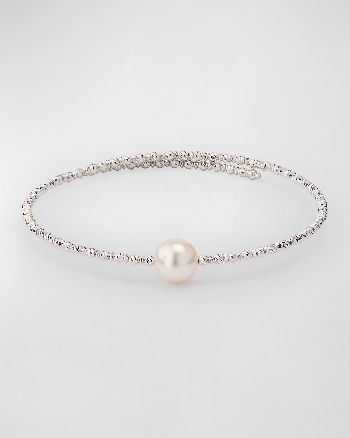 18K White Gold Akoya Pearl Wrap Bracelet