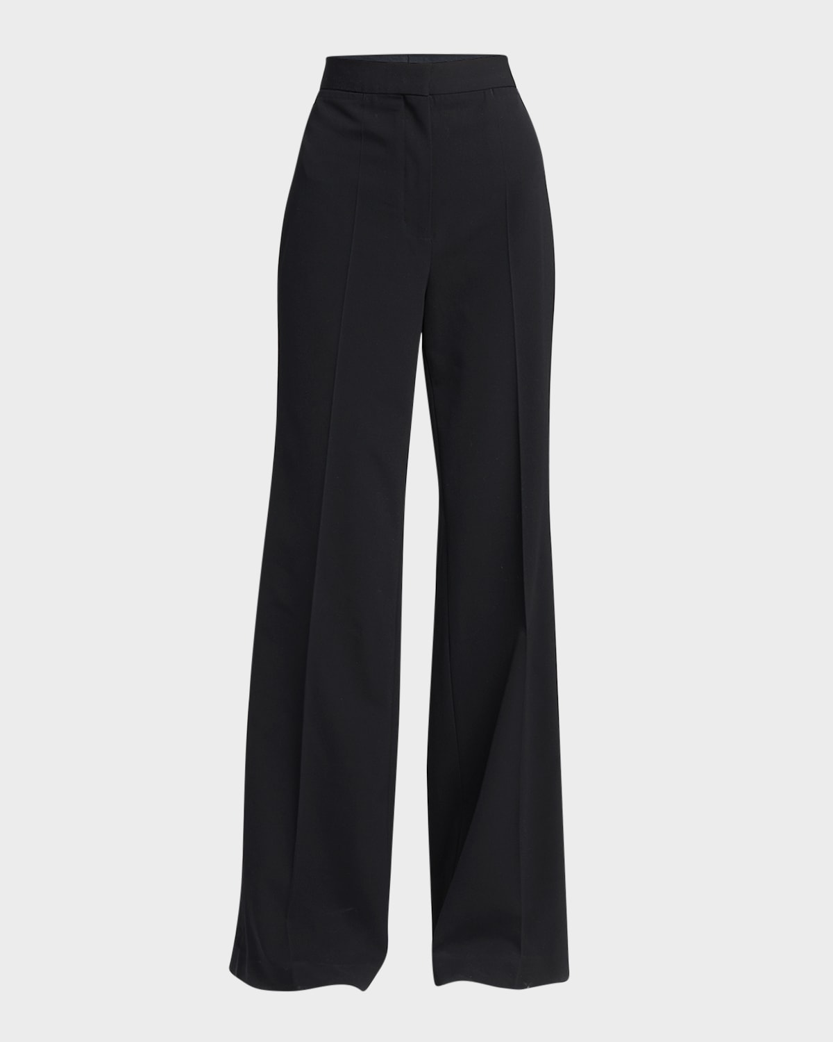 Stella Mccartney High-rise Flare-leg Crepe Trousers In 1000 Black