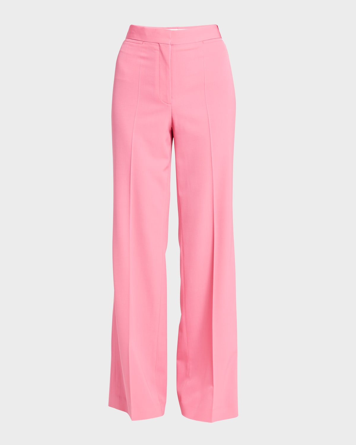 Shop Stella Mccartney High-rise Flare Crepe Trousers In 5501 Watermelon