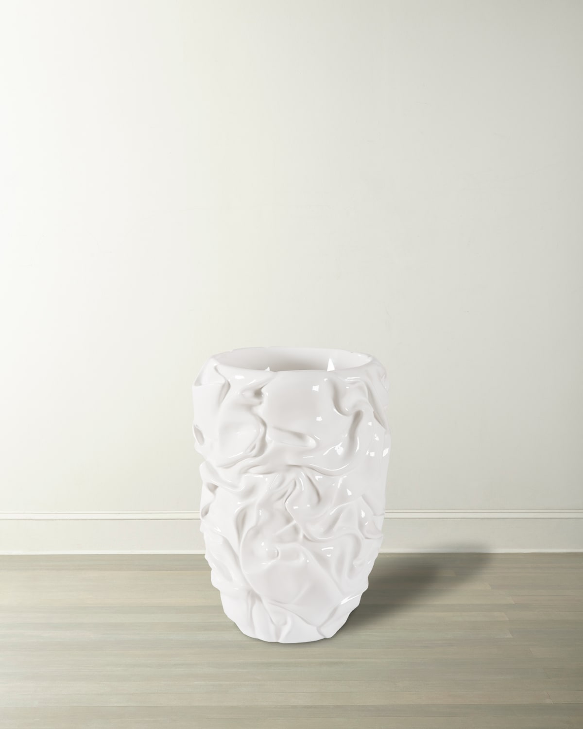 Drape White Gel-Coated Planter - 36"