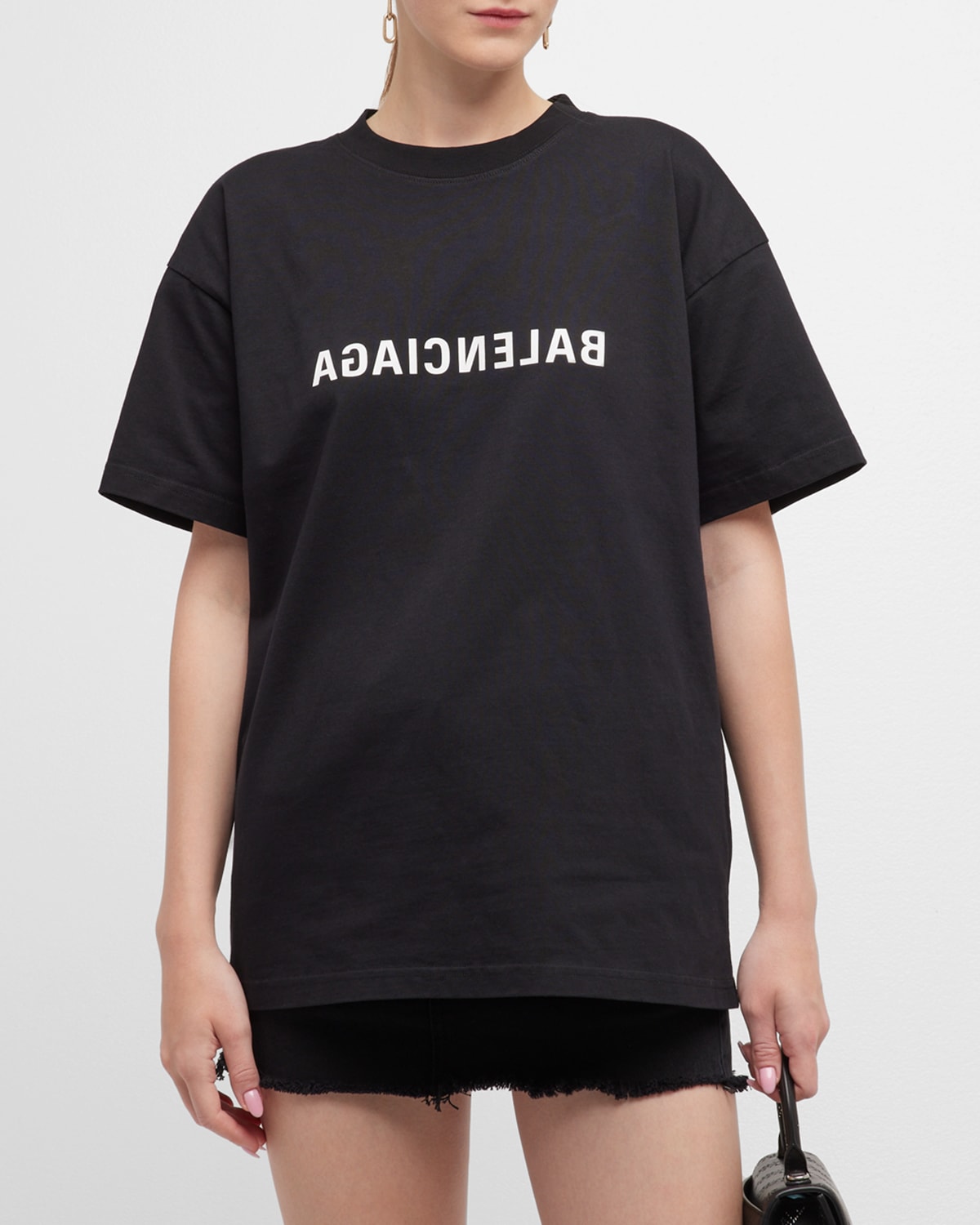 Balenciaga Mirror T-shirt Medium Fit In Black | ModeSens