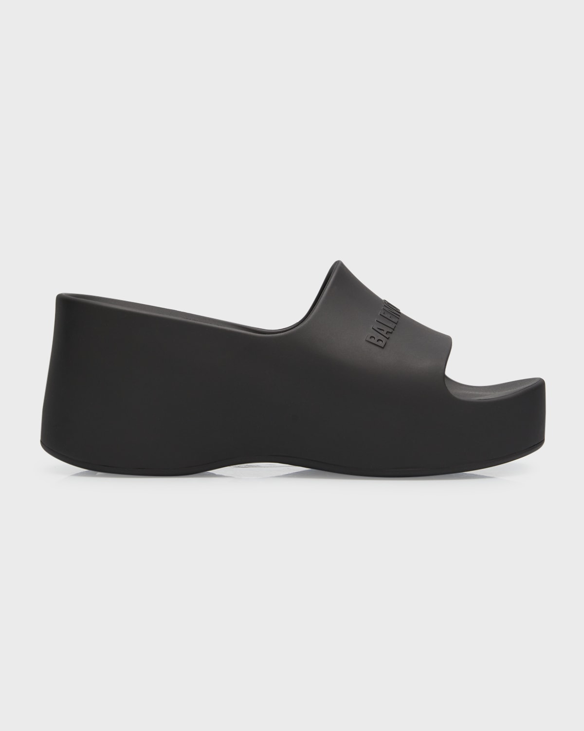 Shop Balenciaga Chunky Wedge Sandals In 1000 Black