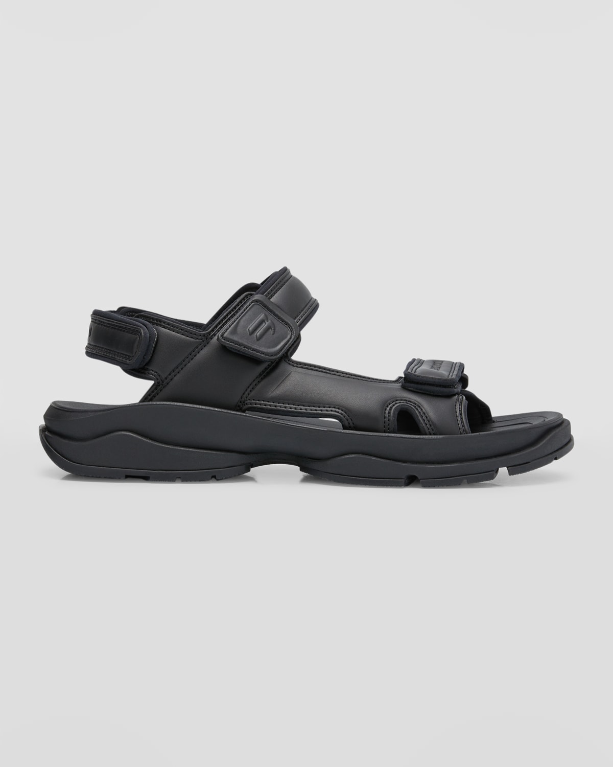 Tourist Faux leather Sandals In Black