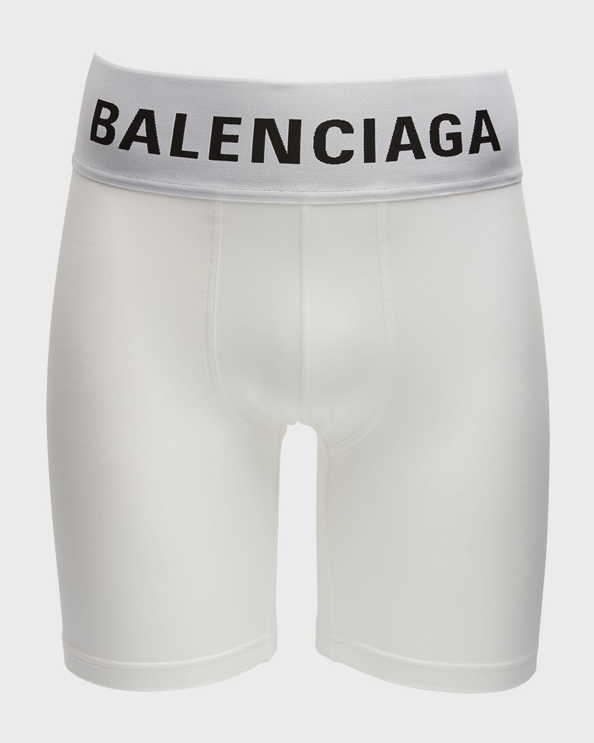 Balenciaga Midway Logo-band Boxer Briefs In 9000 White