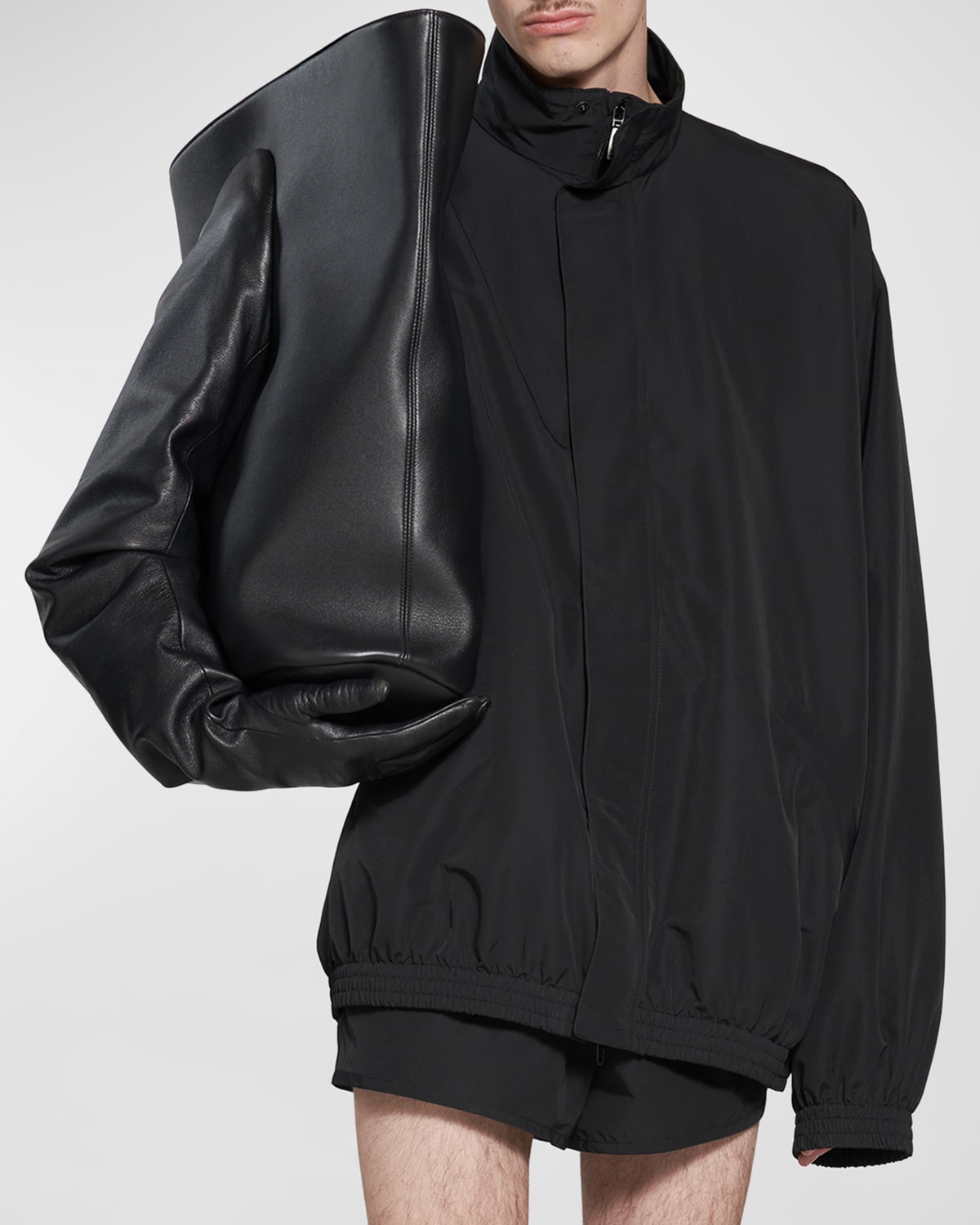 Balenciaga Men's Minimal Tracksuit Jacket In 1000 Black