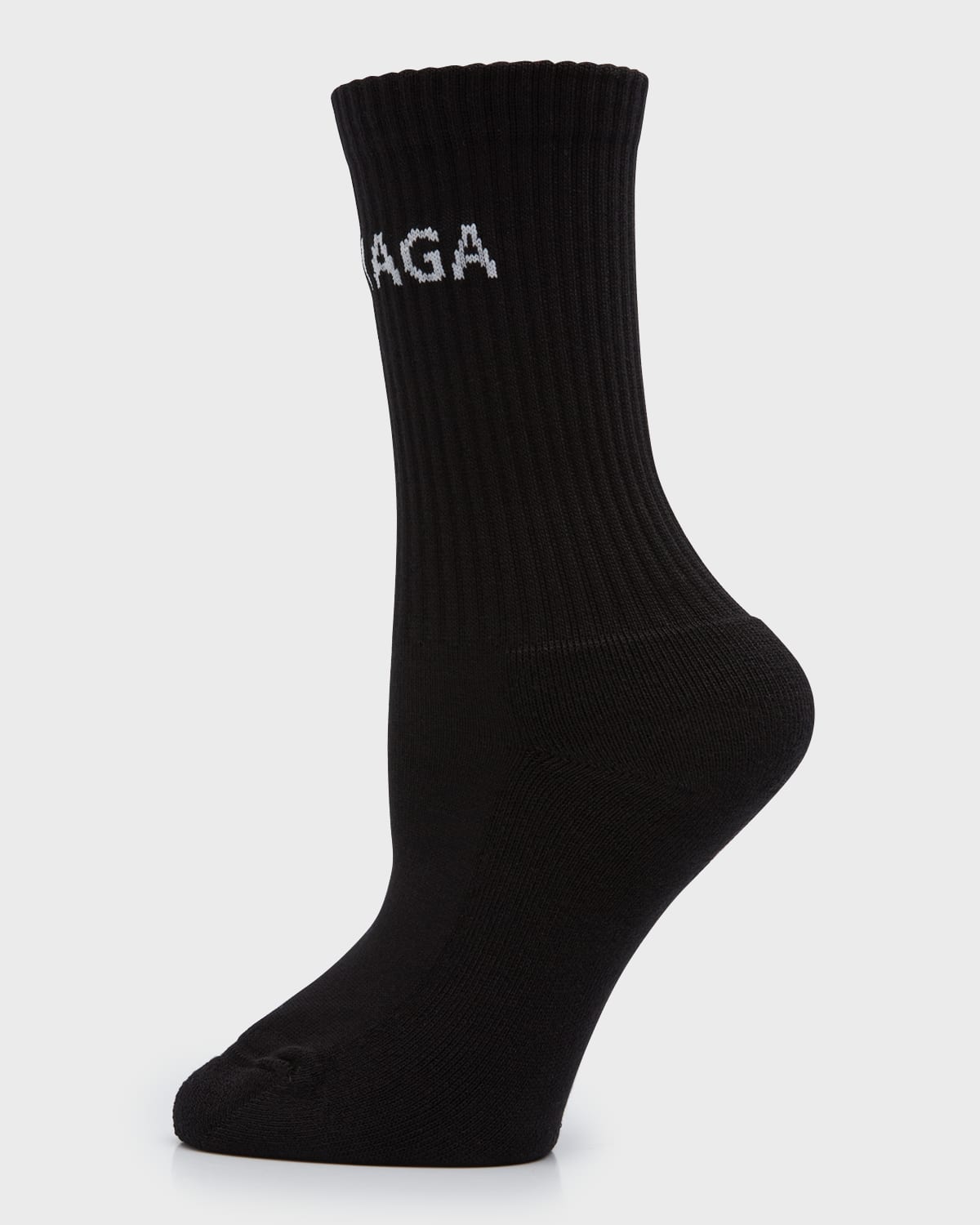 Shop Balenciaga Socks In 1077 Black/white