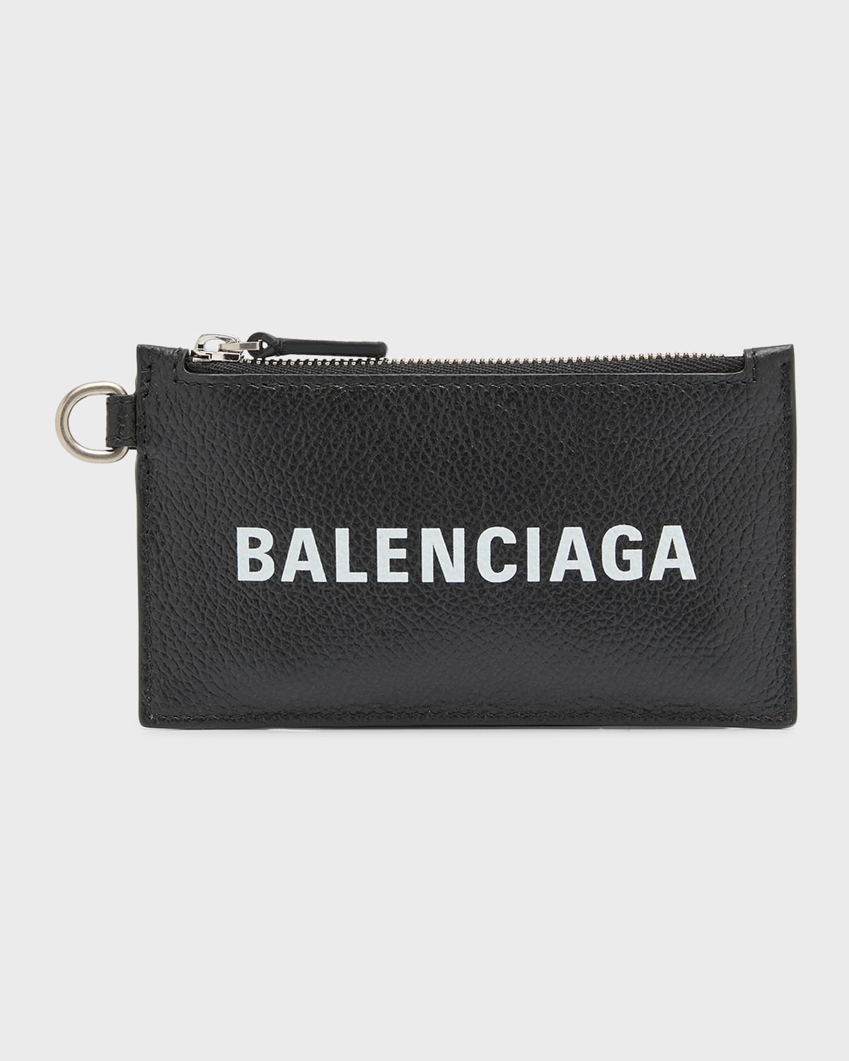 Men's Key Ring Leather Logo Card Case