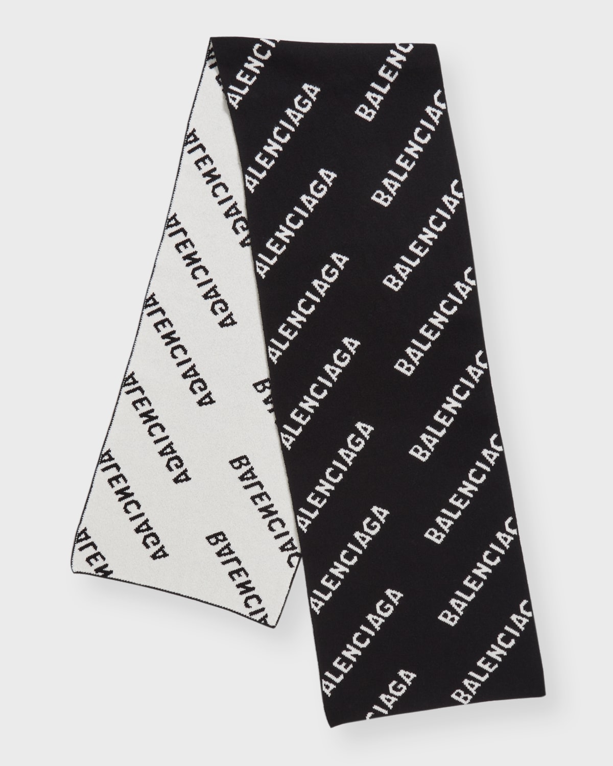 Balenciaga all over logo scarf hotsell