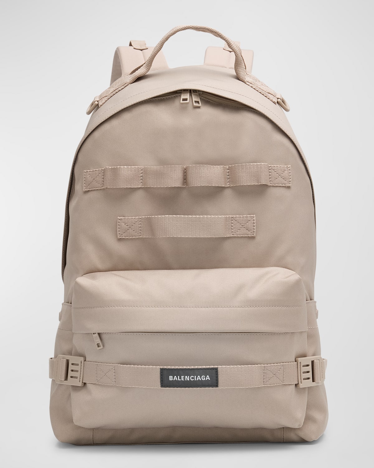 Shop Balenciaga Men's Army Medium Multicarry Backpack In 9706 Stone Beige