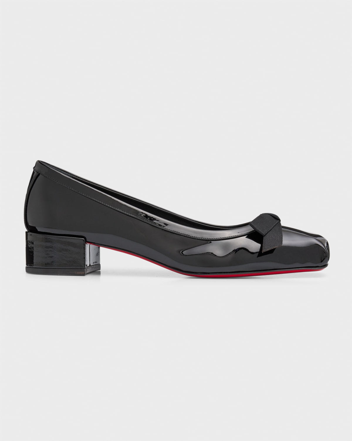 Shop Christian Louboutin Mamaflirt Patent Red Sole Ballerina Pumps In Black