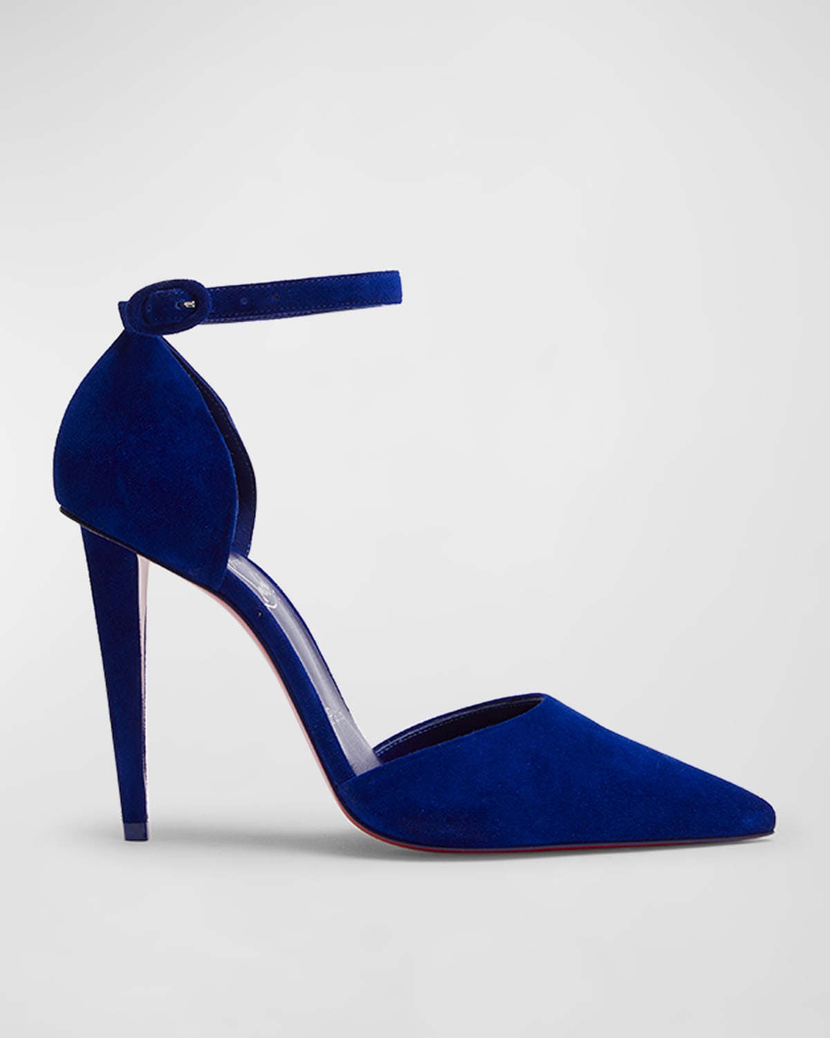Christian Louboutin Astrida Bride Red Sole Suede Pumps In Galactiqueen