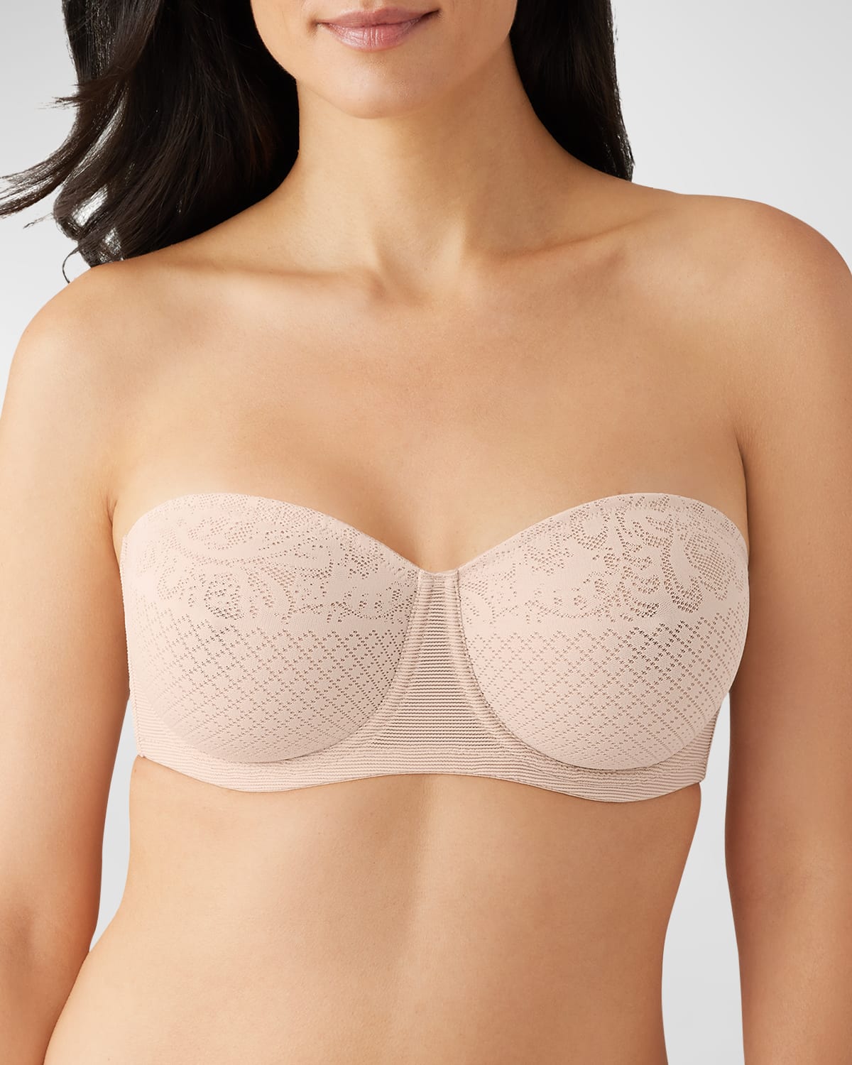 Wacoal Visual Effects Strapless Underwire Minimizer Bra In Sand