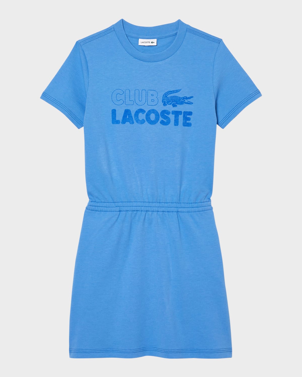 Lacoste Kids' Girl's Club  T-shirt Dress In Open Blue