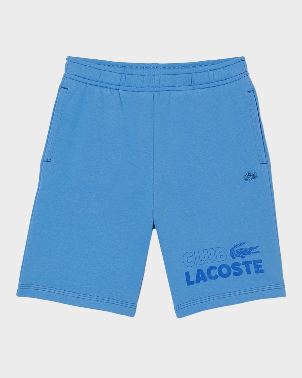 Lacoste Boys' Organic Cotton Fleece Logo Shorts - Little Kid In Open Blue