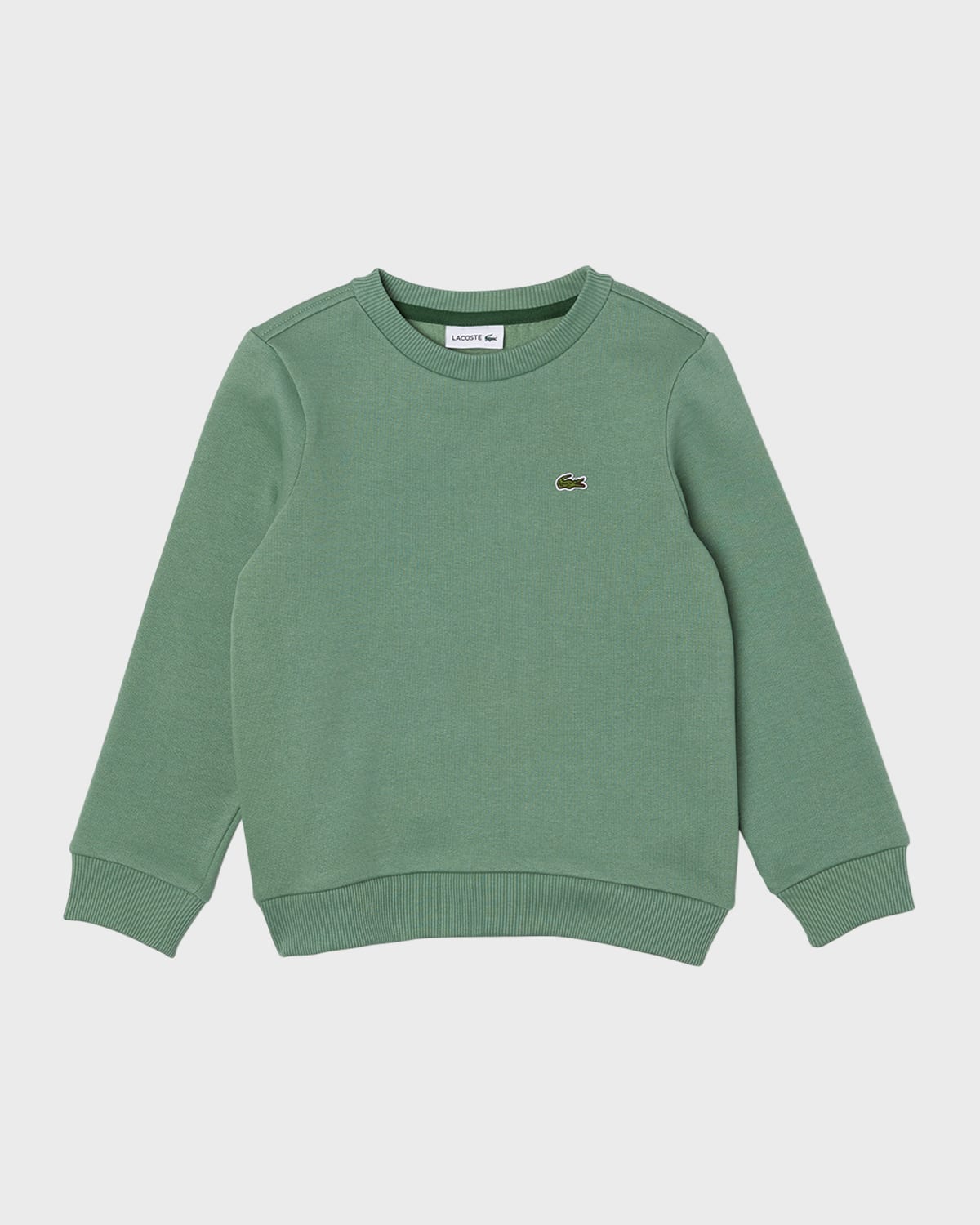 LACOSTE KID'S EMBROIDERED CROCODILE CREWNECK SWEATSHIRT