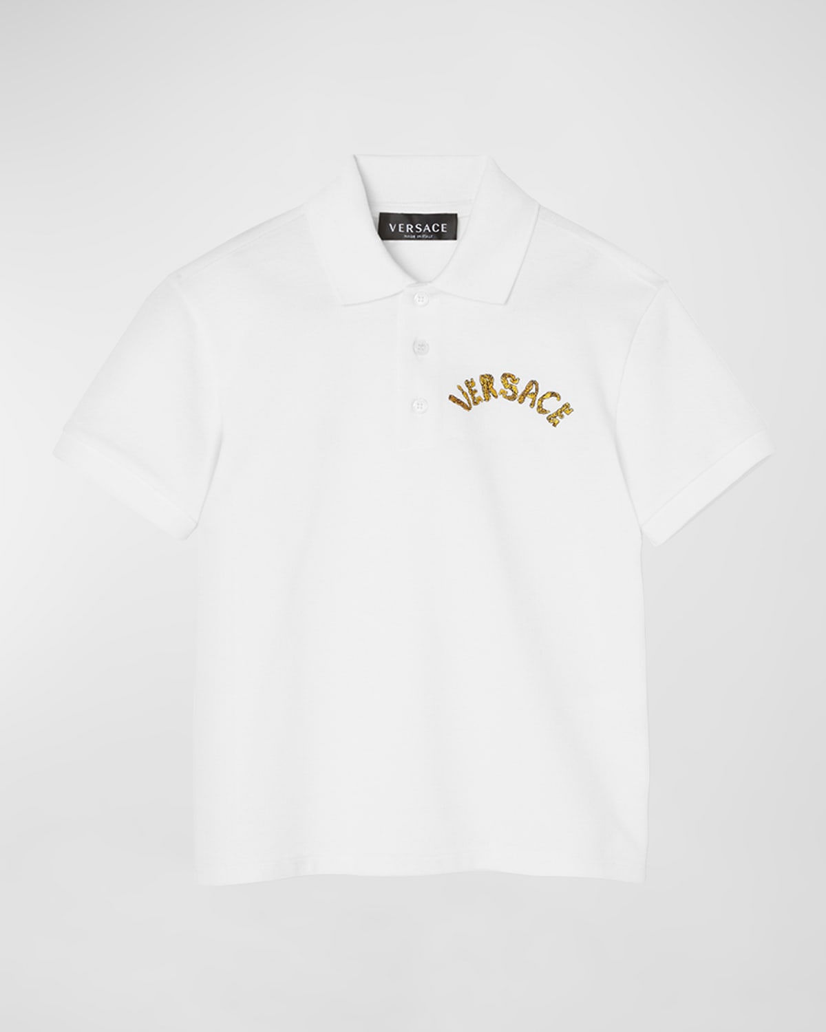 Boy's Logo-Print Pique Polo Shirt, Size 8-14