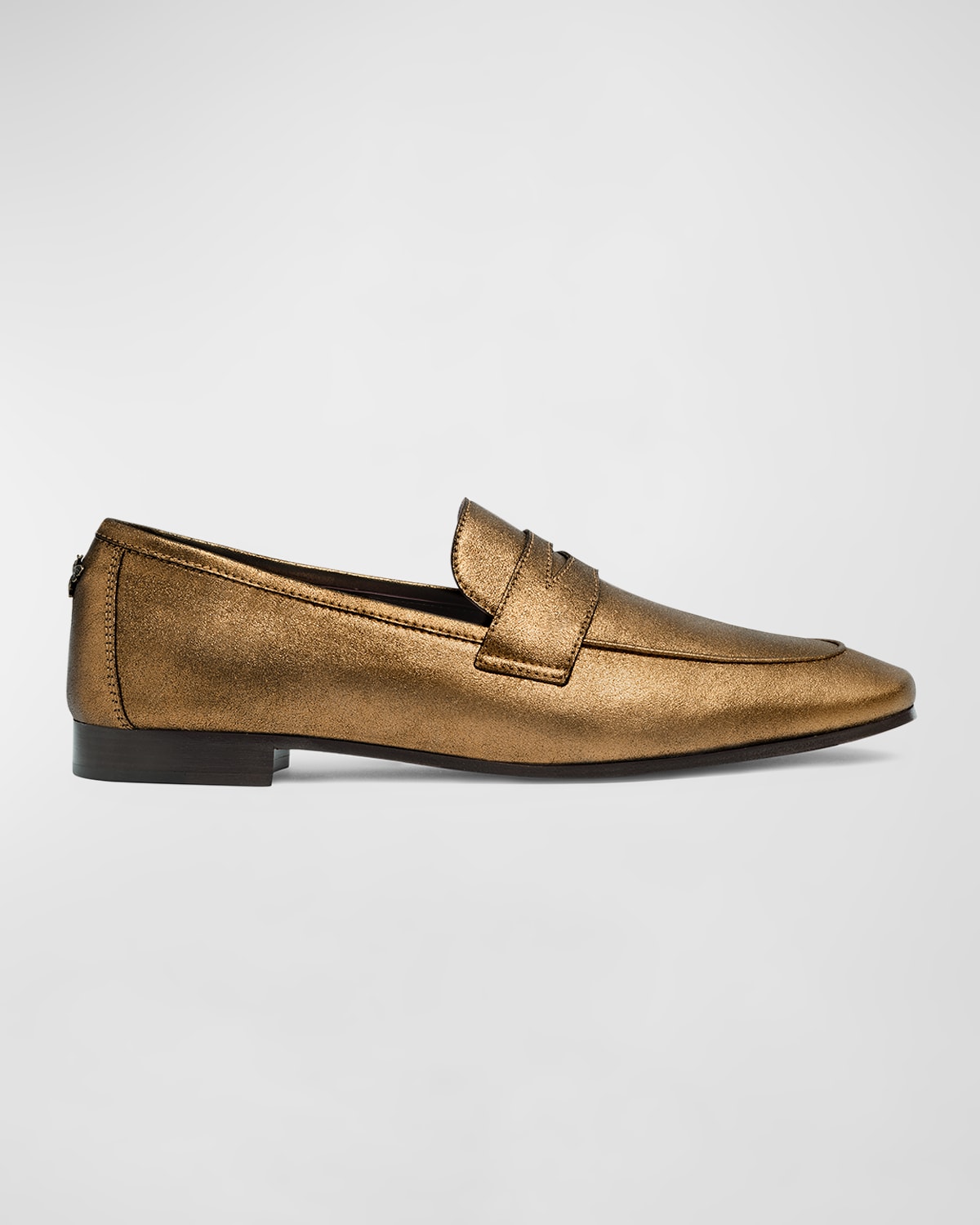 Bougeotte Metallic Leather Penny Loafers