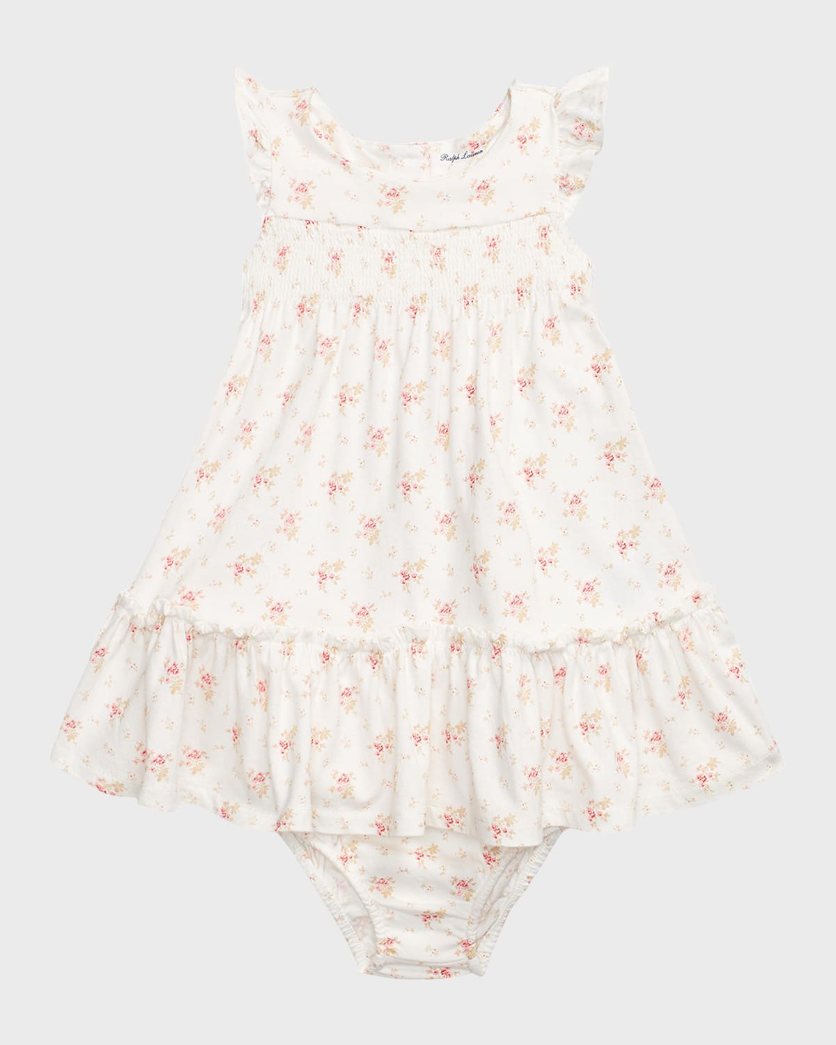 【Lauren Ralph Lauren】Floral Ruffle-Trim ette Dress Lauren Ralph Lauren Women's Floral Ruffle-Trim Georgette