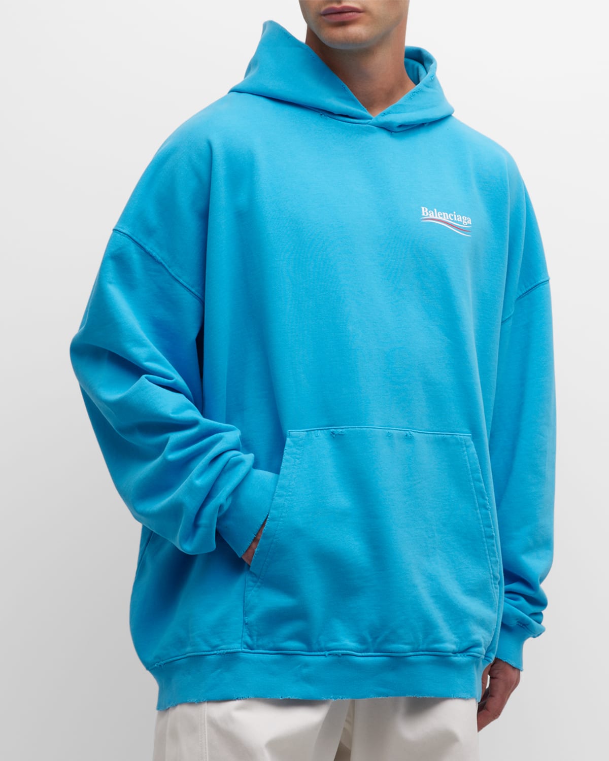 Balenciaga campaign hoodie blue deals