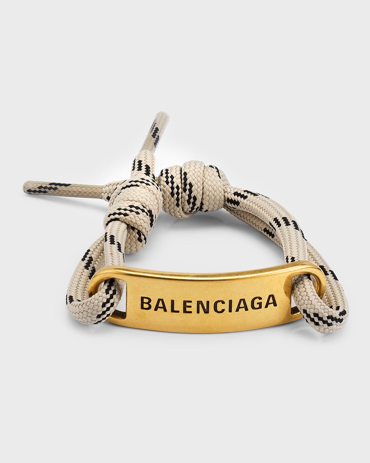 Balenciaga Plate Bracelet In 7037 Beige/black/