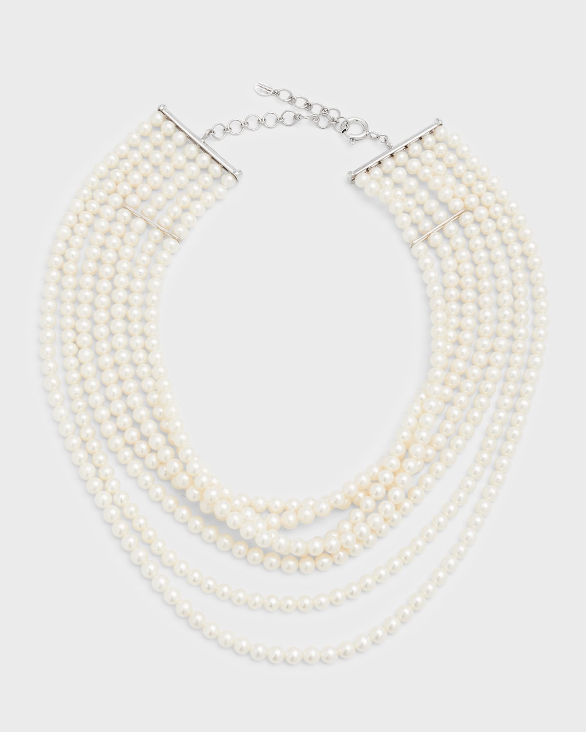 Utopia 18k White Gold Freshwater Pearl Choker Necklace