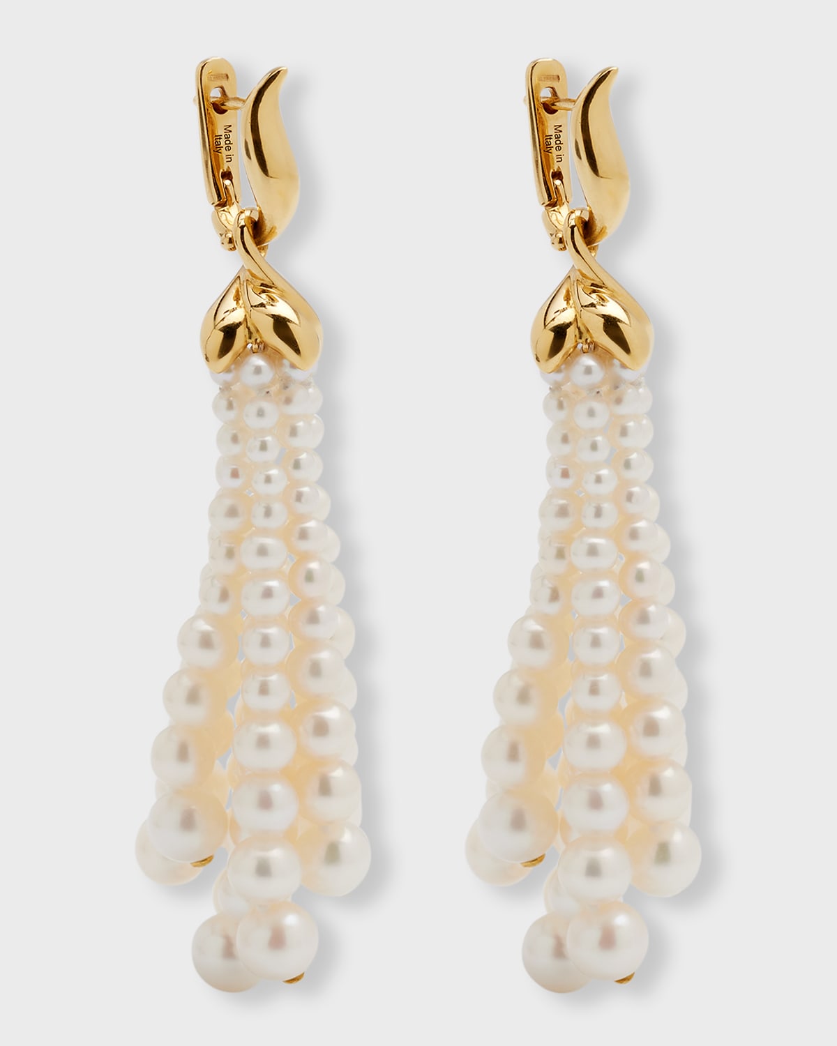 Utopia 18k Yellow Gold Earrings With Freshwater Pearls, 2.5-7mm